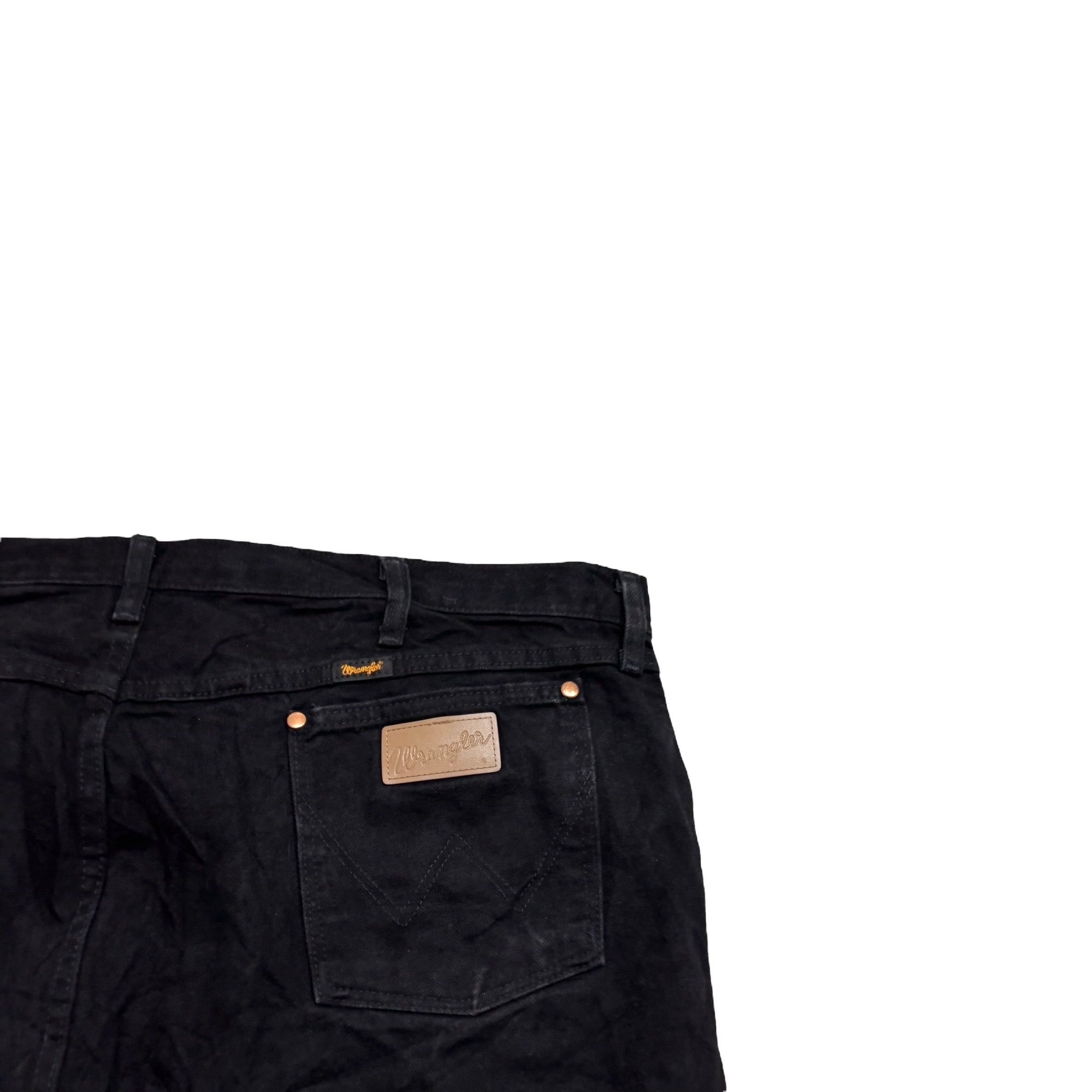 Wrangler Jeans Cowboy Cut W46 L34 Mens Black 13MWZ Original Fit Denim (E)