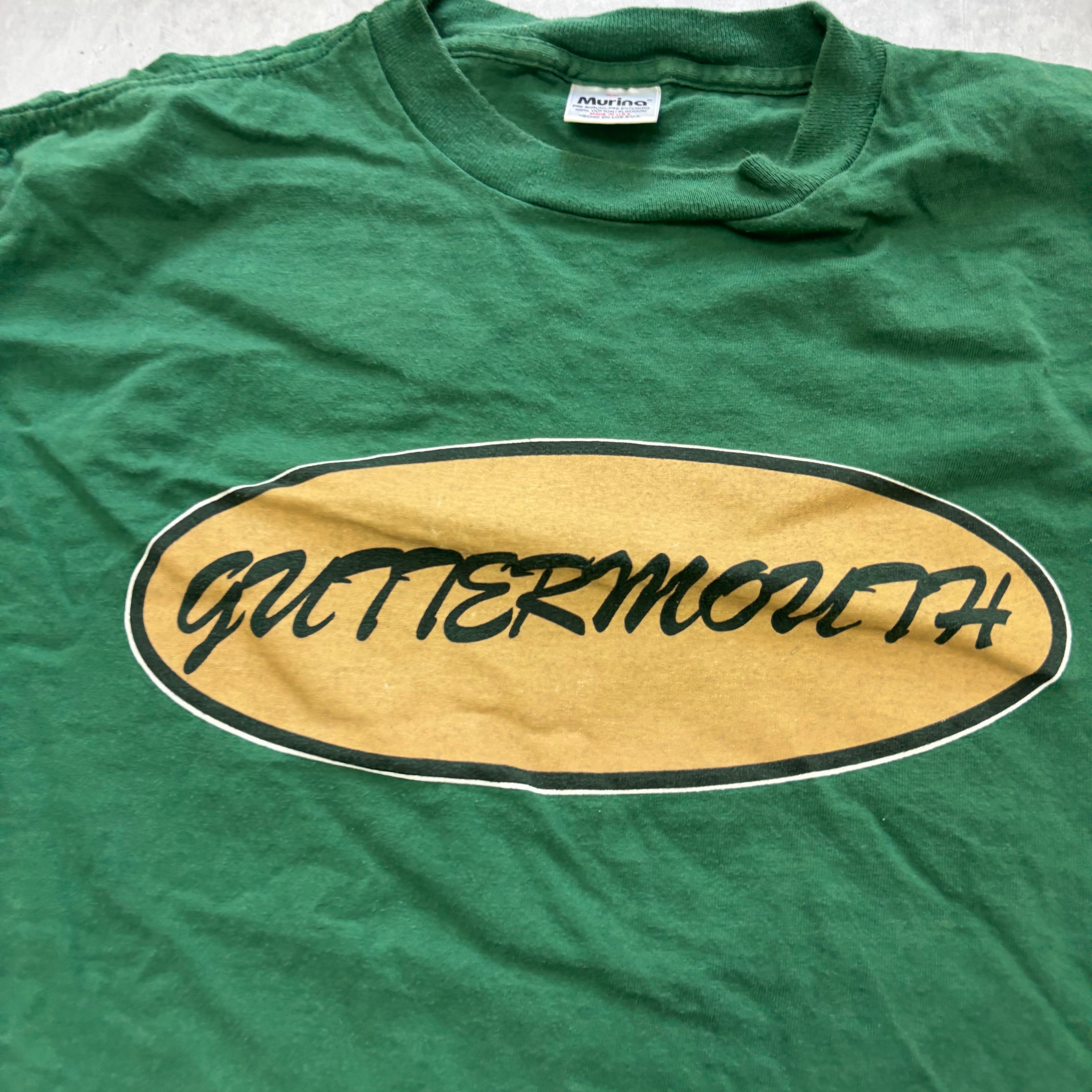 Vintage Guttermouth T Shirt Mens XL Green 90s Punk Band Music (E)