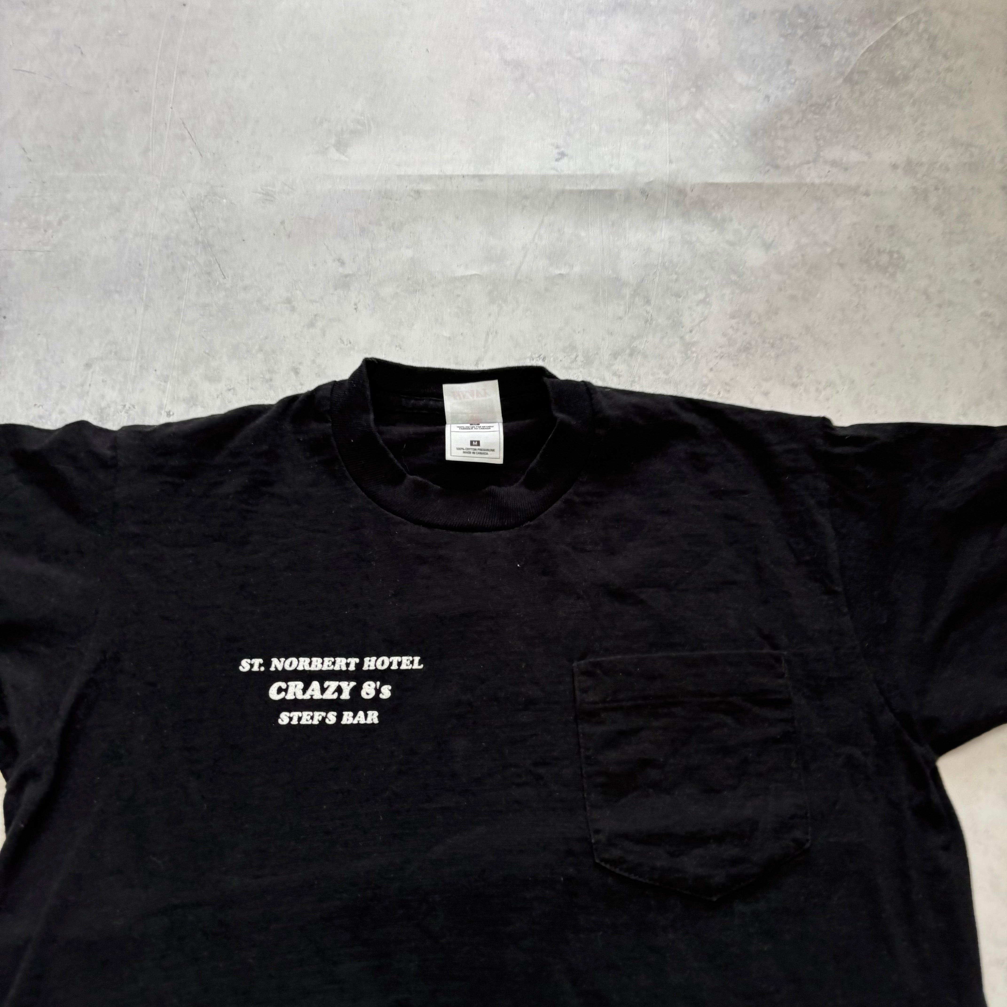 Vintage T Shirt Mens Small Black Single Stitch Graphic Print 90s USA (E)