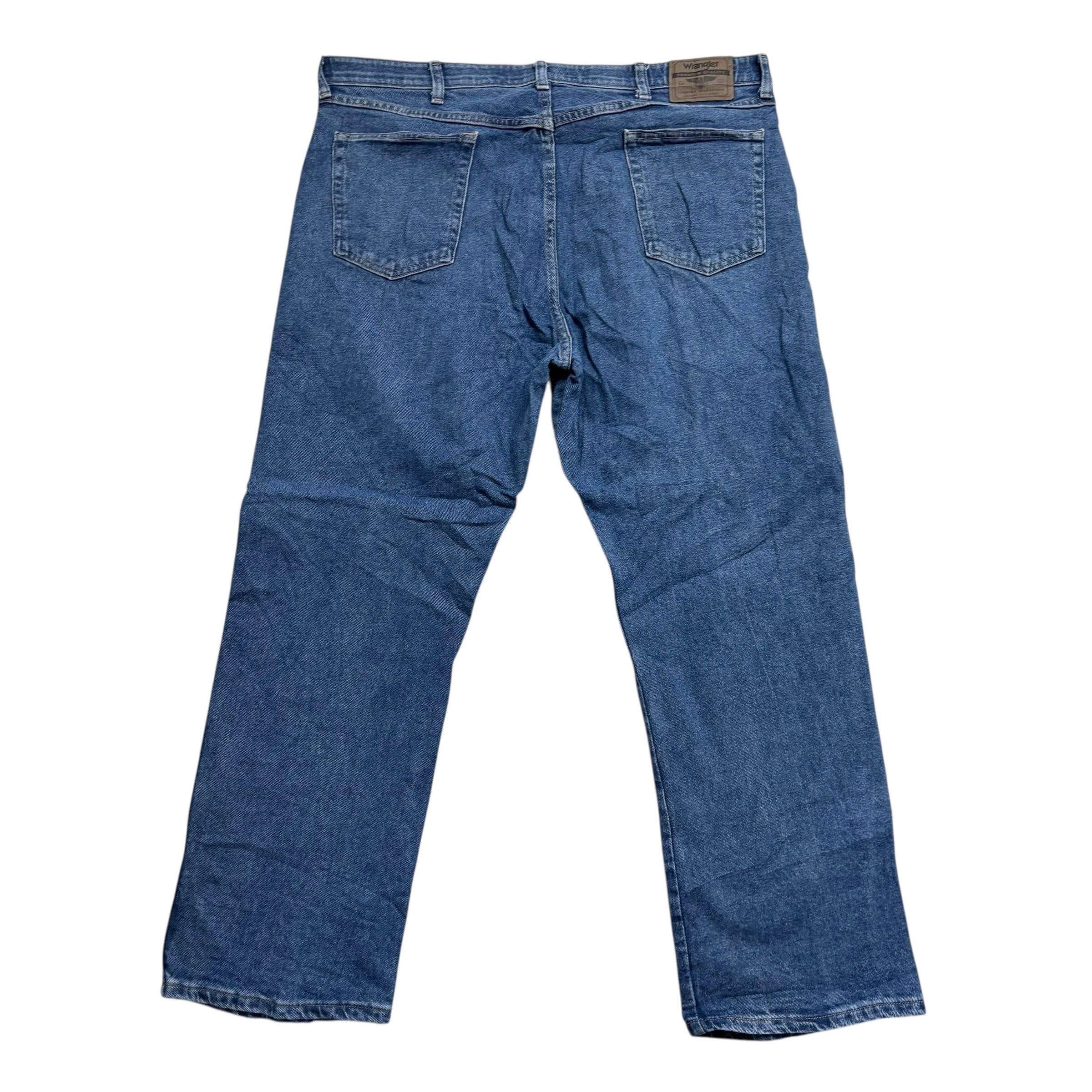 Wrangler Jeans W40 L29 Mens Mid Blue Relaxed Straight Fit Stretch Denim (E)