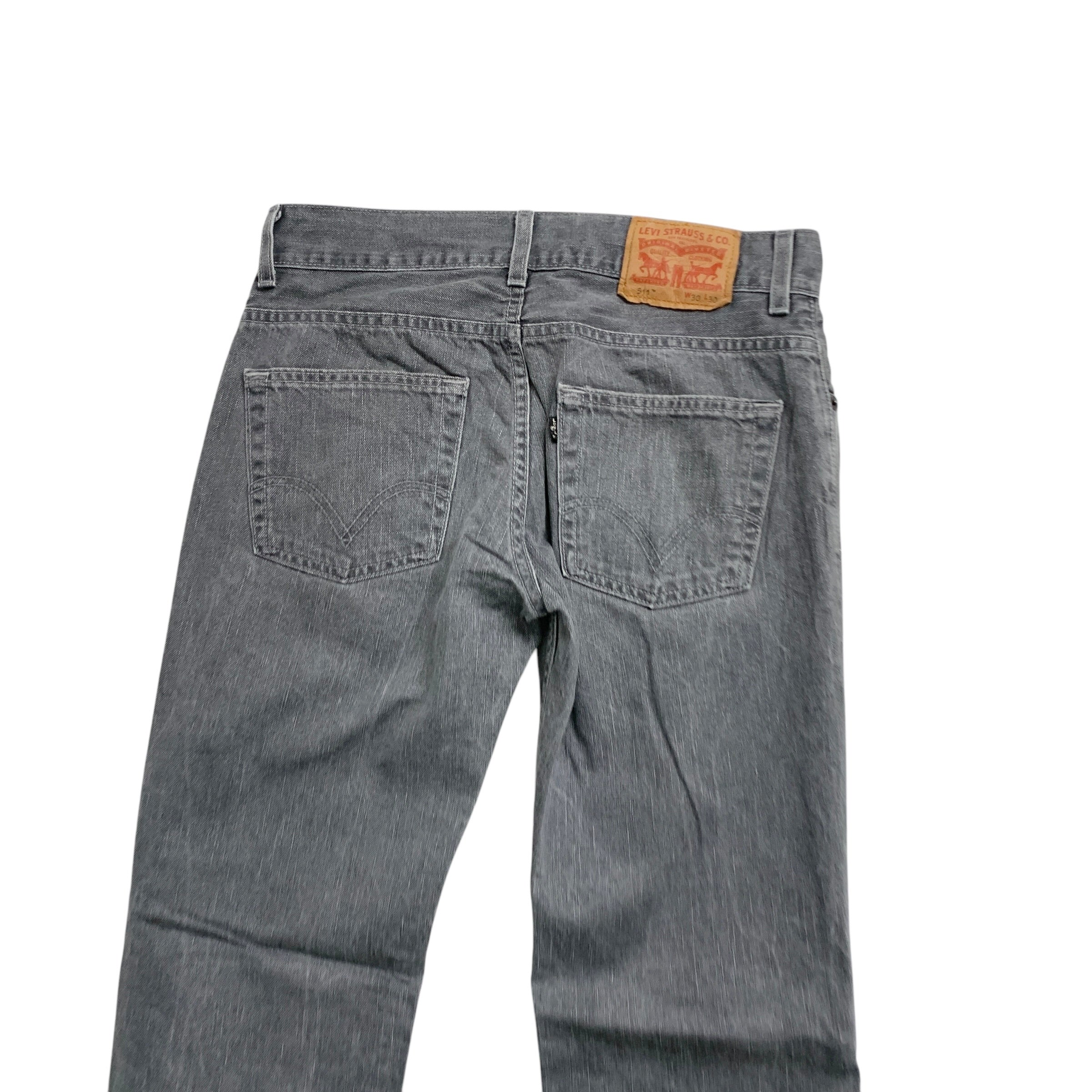 Levis 511 Jeans W30 L30 Mens Grey Slim Fit Denim