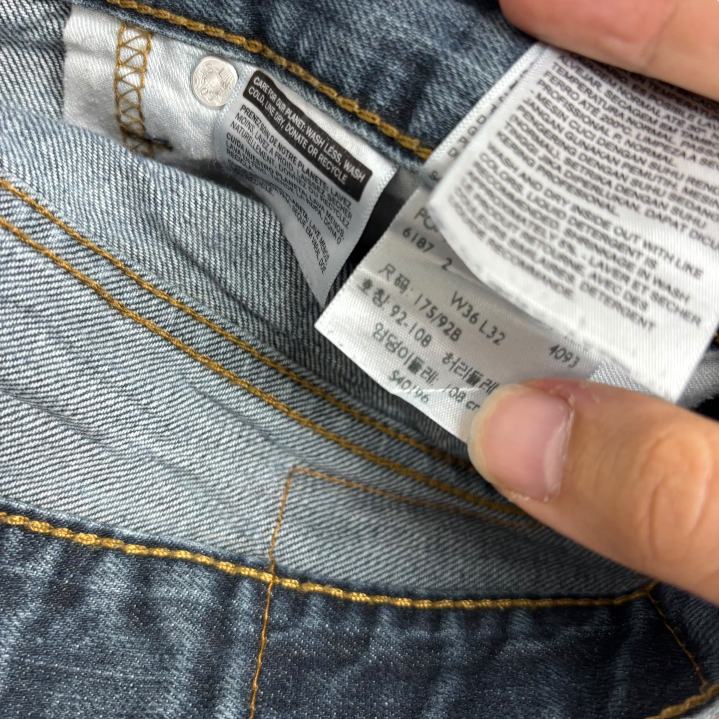 Levis 514 Jeans W36 L32 Mens Dark Blue Regular Straight Fit Denim