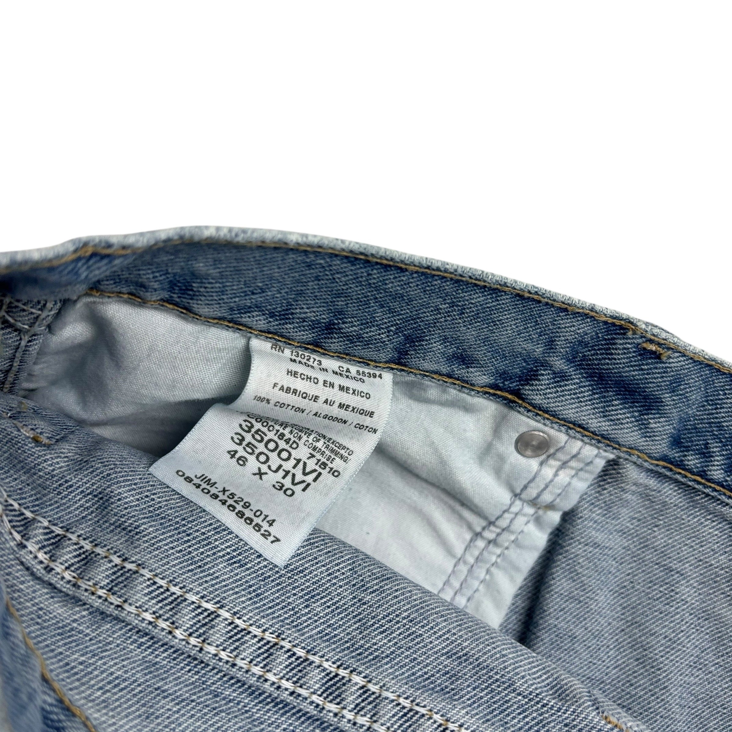 Wrangler Jeans W44 L26 Mens Light Blue Relaxed Straight Fit Vintage Denim