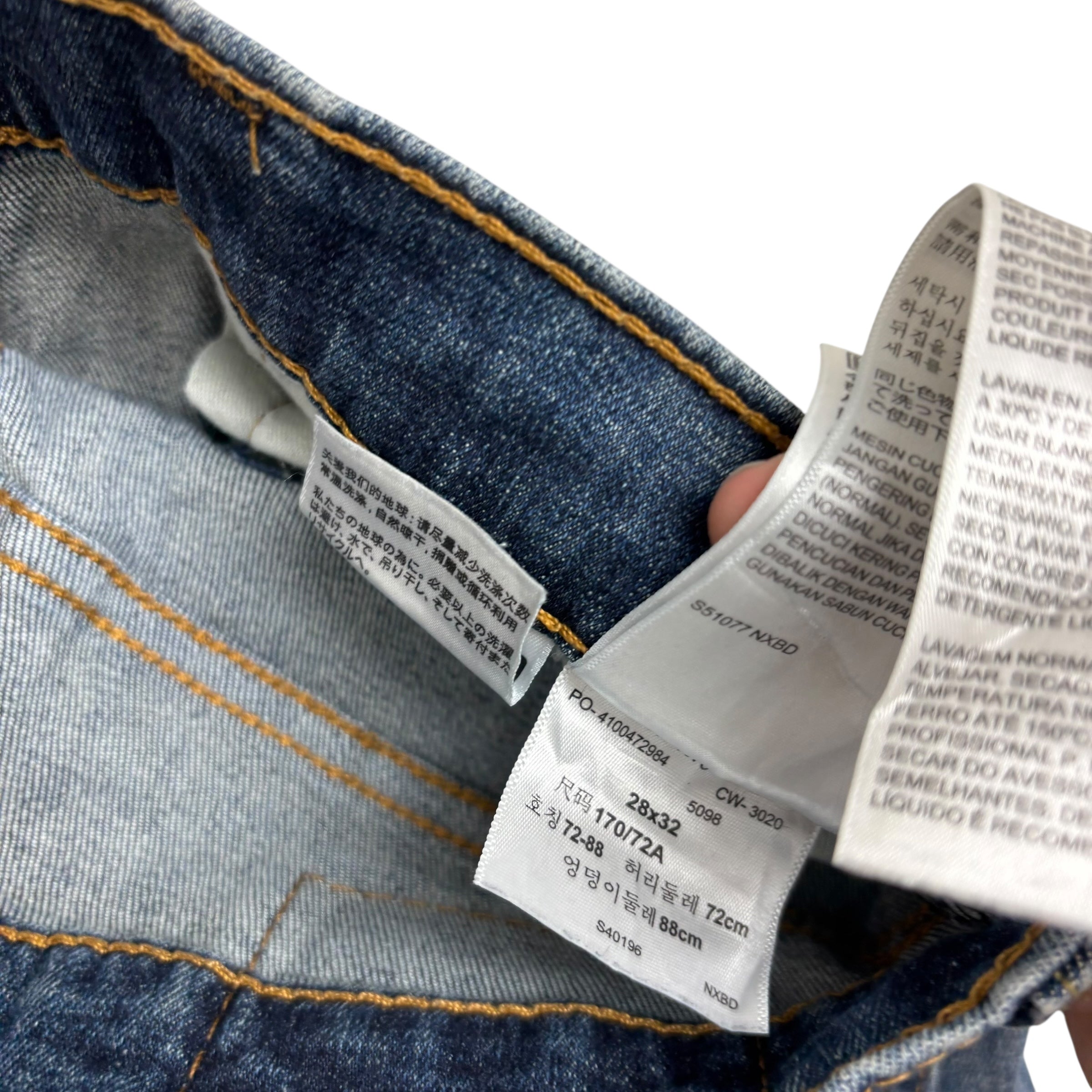 Levis 510 Jeans W28 L31 Mens Dark Blue Skinny Fit Stretch Denim