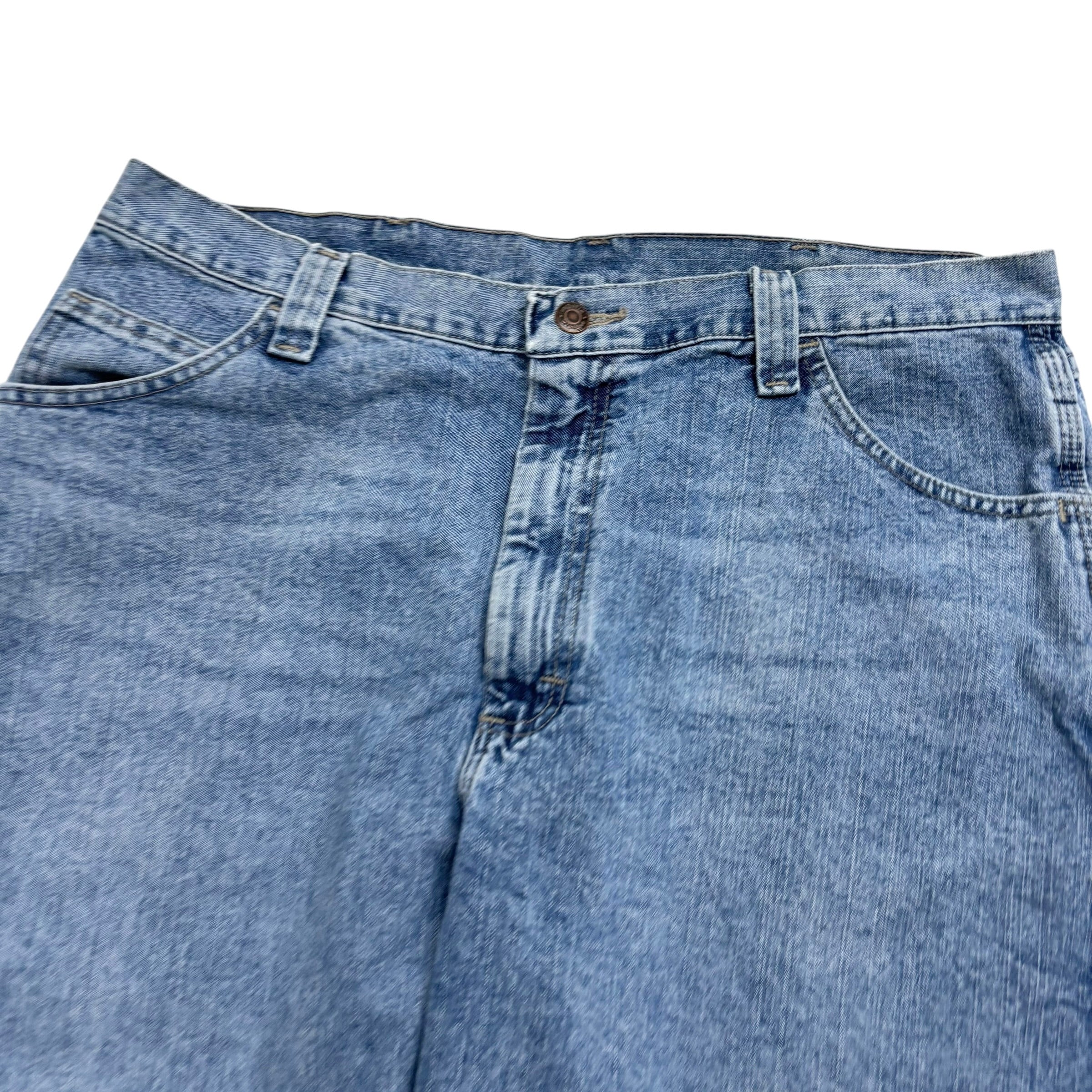 Wrangler Baggy Jorts W36 Mens Light Blue Denim Shorts Relaxed Carpenter (E)