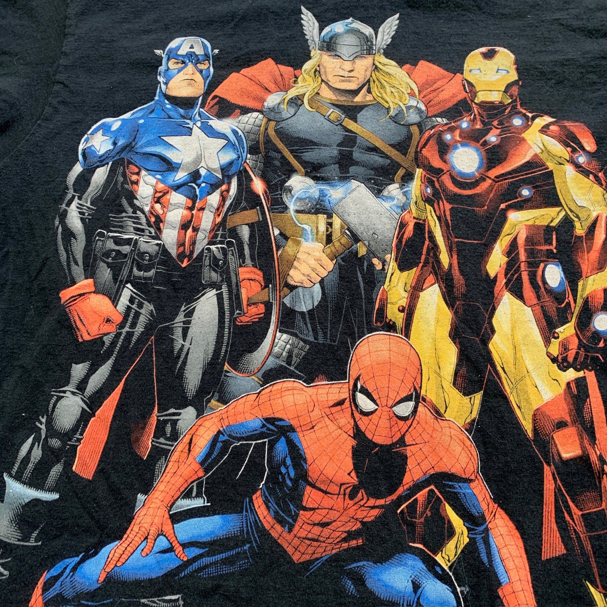 Vintage T Shirt Mens Large Black Marvel Mad Engine Graphic Print Comics Y2K