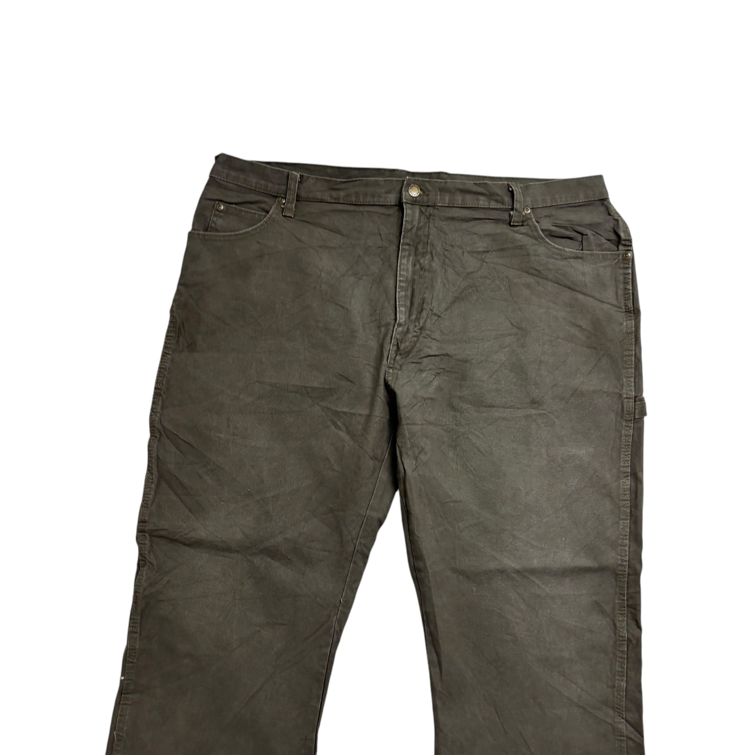 Dickies Carpenter Pants W42 L32 Mens Green Relaxed Straight Trousers Jeans (E)