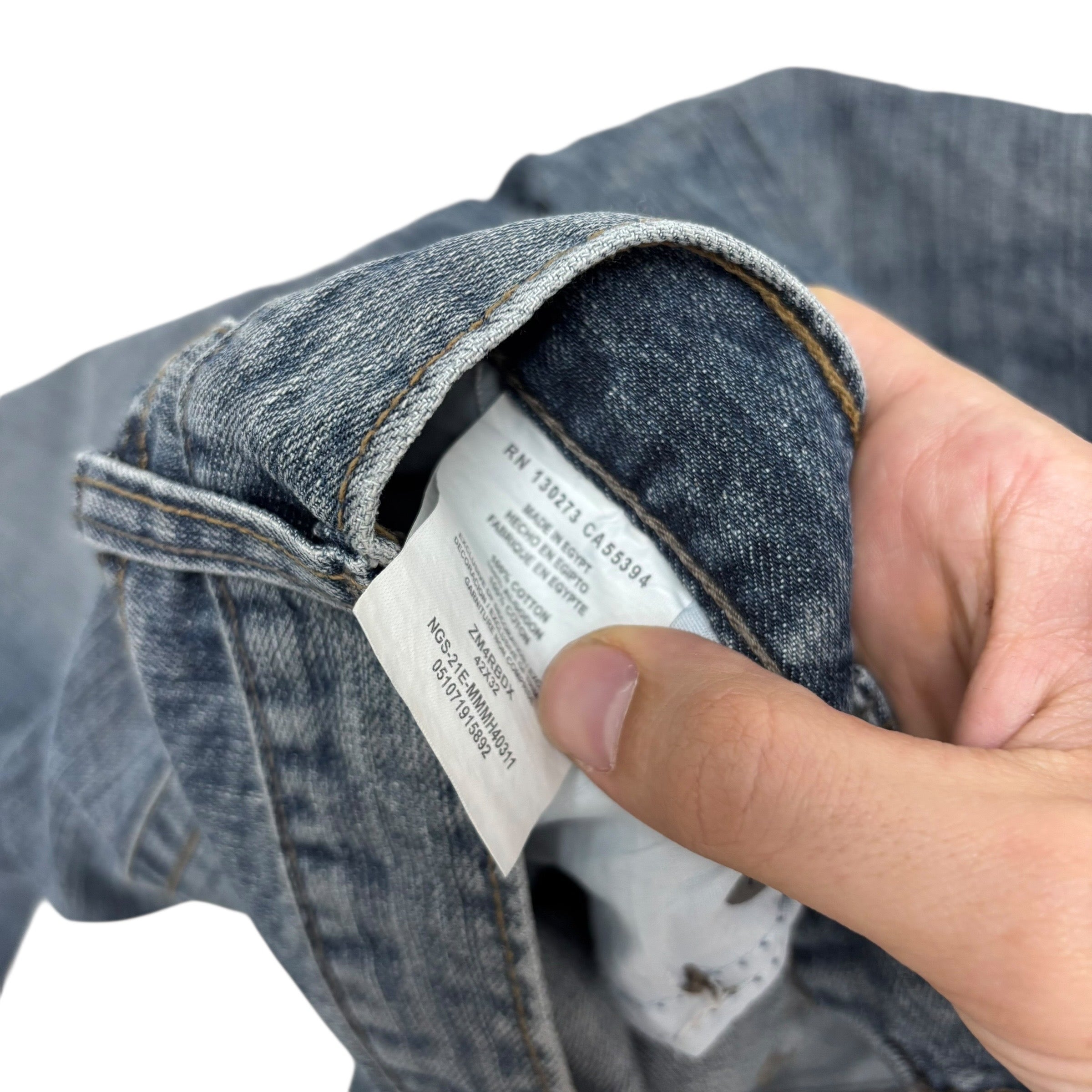 Wrangler Jeans W42 L32 Mens Mid Blue Relaxed Bootcut Fit Denim (E)