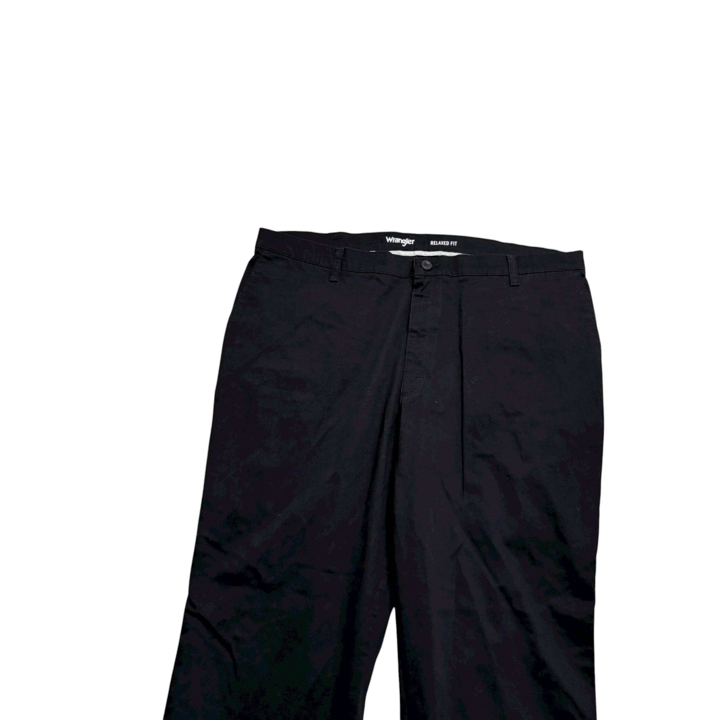 Wrangler Trousers W40 L30 Mens Black Relaxed Straight Fit Stretch (E)