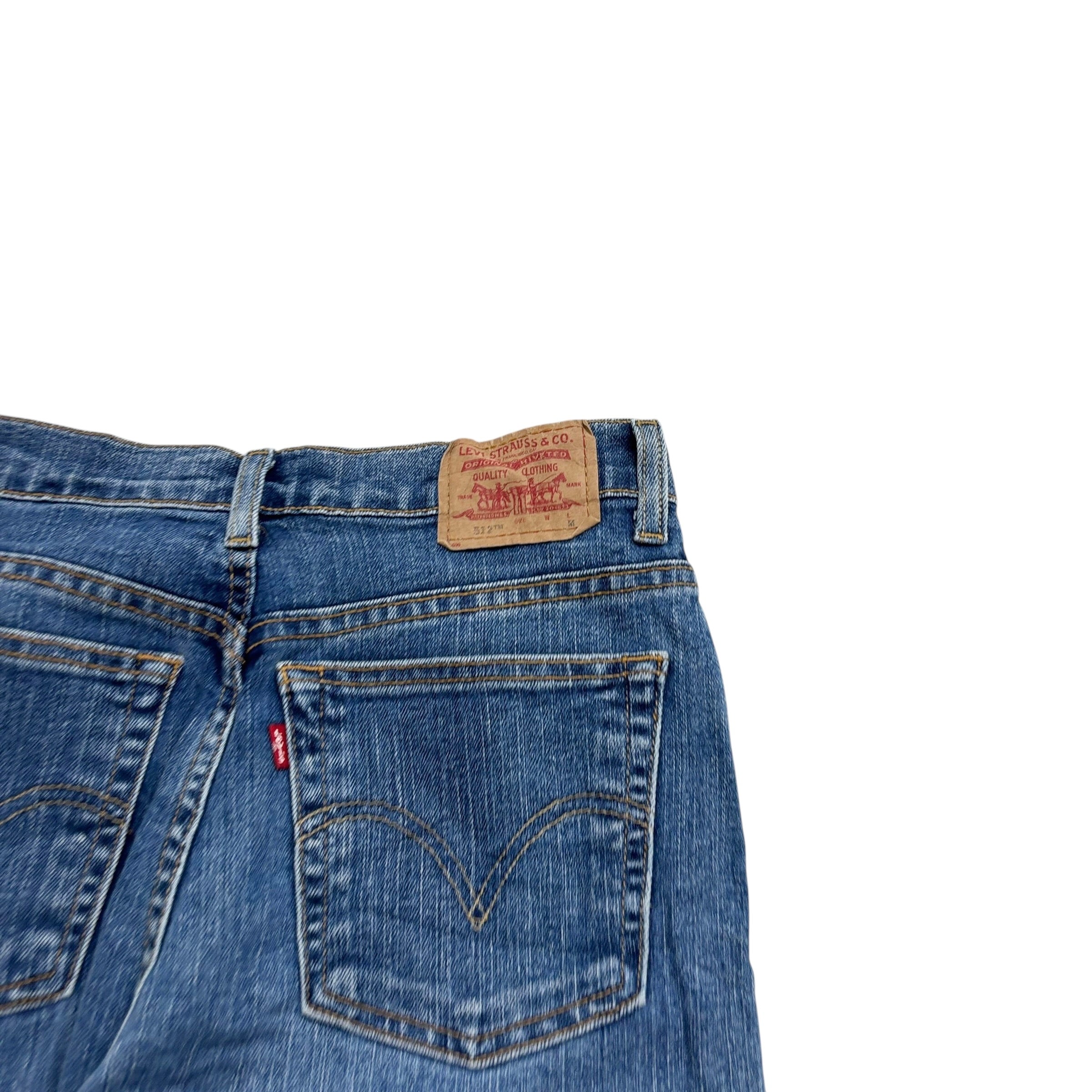 Levis 512 Jeans W27 L31 Womens Mid Blue Slim Taper Fit Stretch