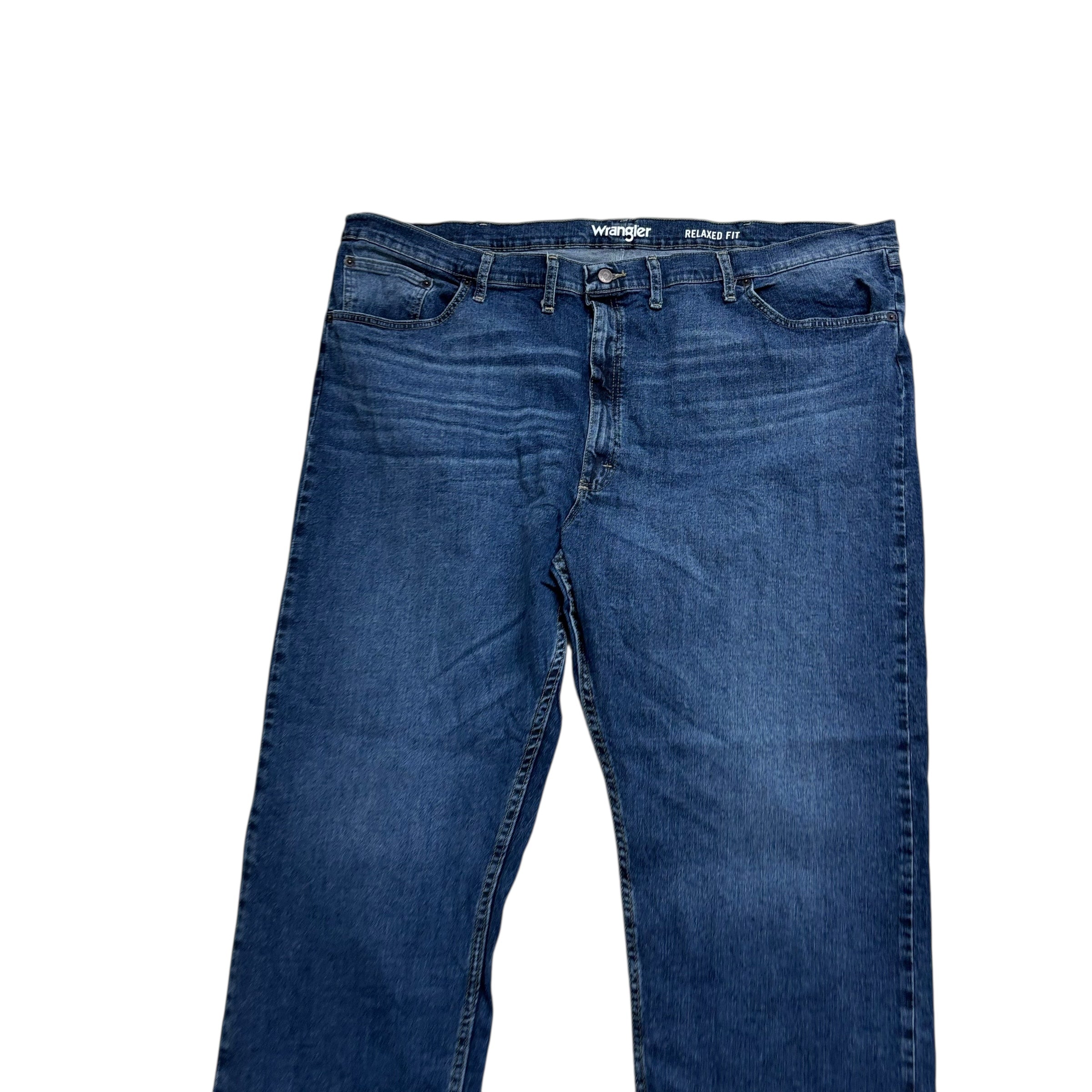Wrangler Jeans W50 L30 Mens Dark Blue Relaxed Straight Fit Stretch Denim (E)