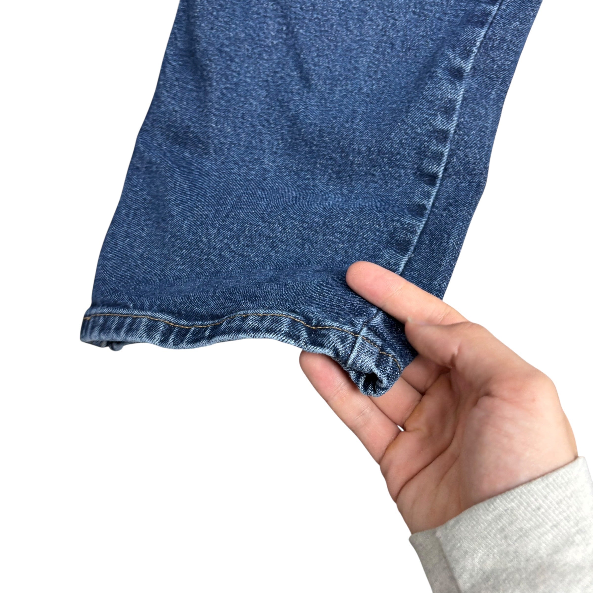 Wrangler Jeans W40 L29 Mens Dark Blue Regular Straight Fit Stretch Denim (E)