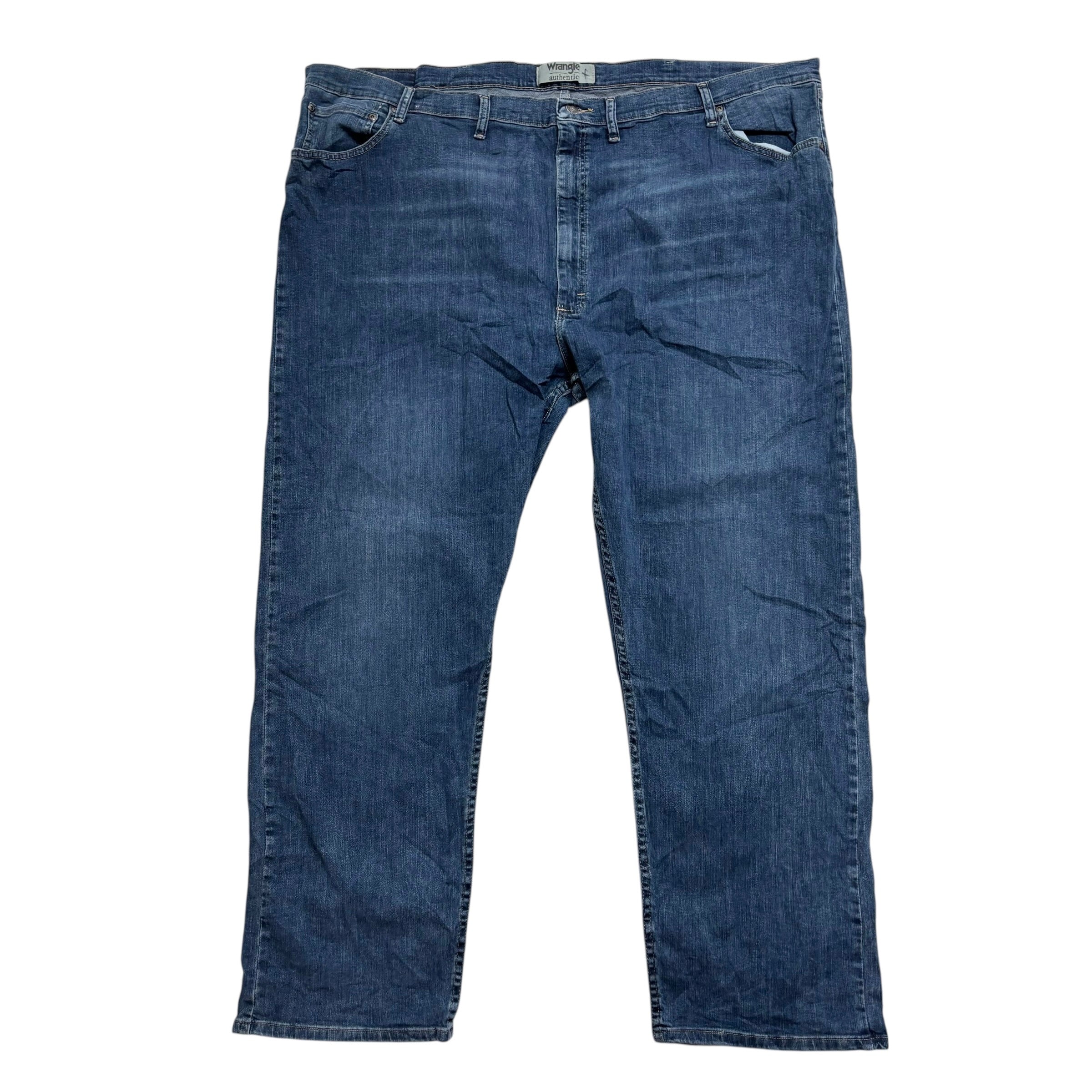 Wrangler Jeans W50 L30 Mens Dark Blue Relaxed Straight Fit Stretch Denim (E)