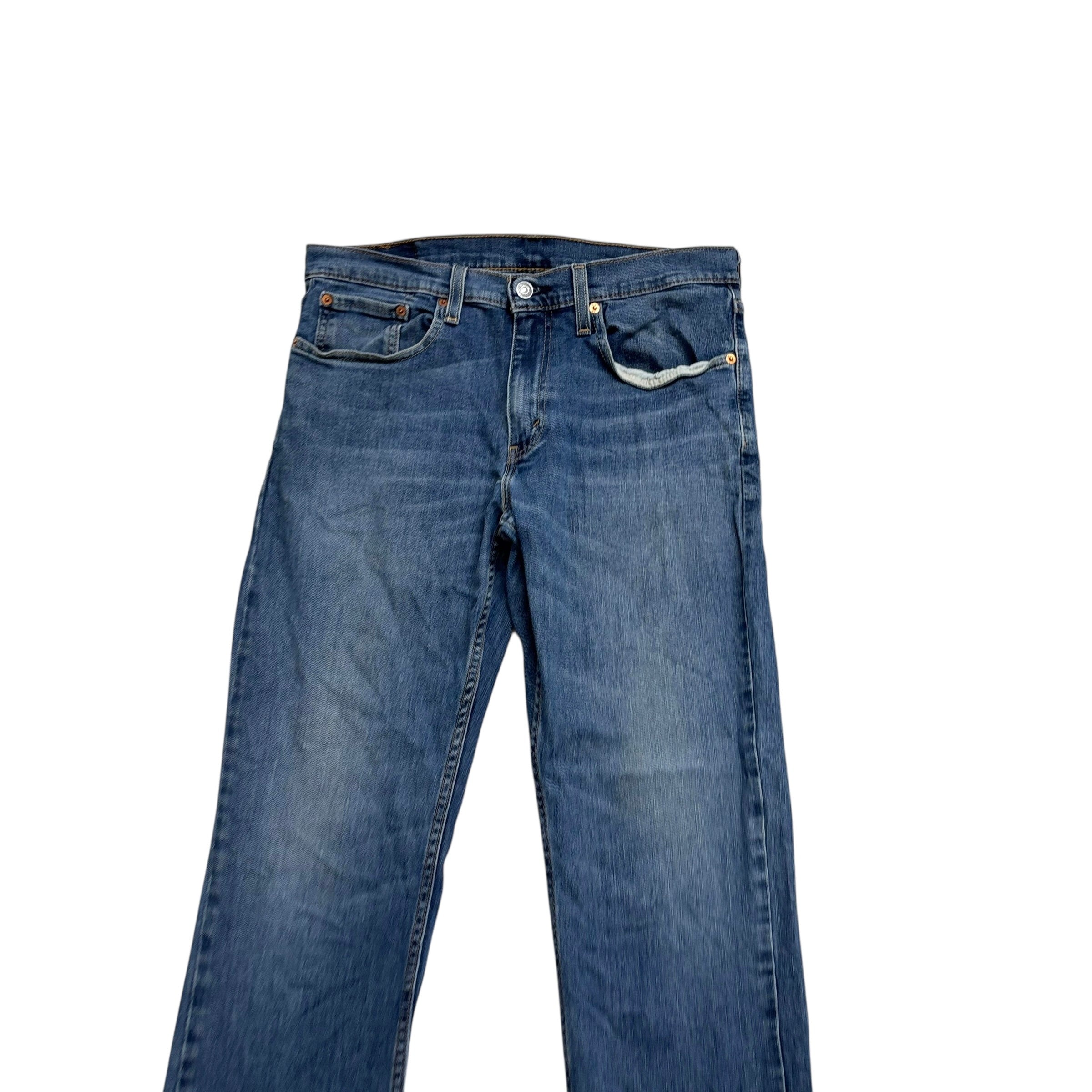 Levis 559 Jeans W32 L32 Mens Mid Blue Regular Straight Fit Stretch Denim (E)