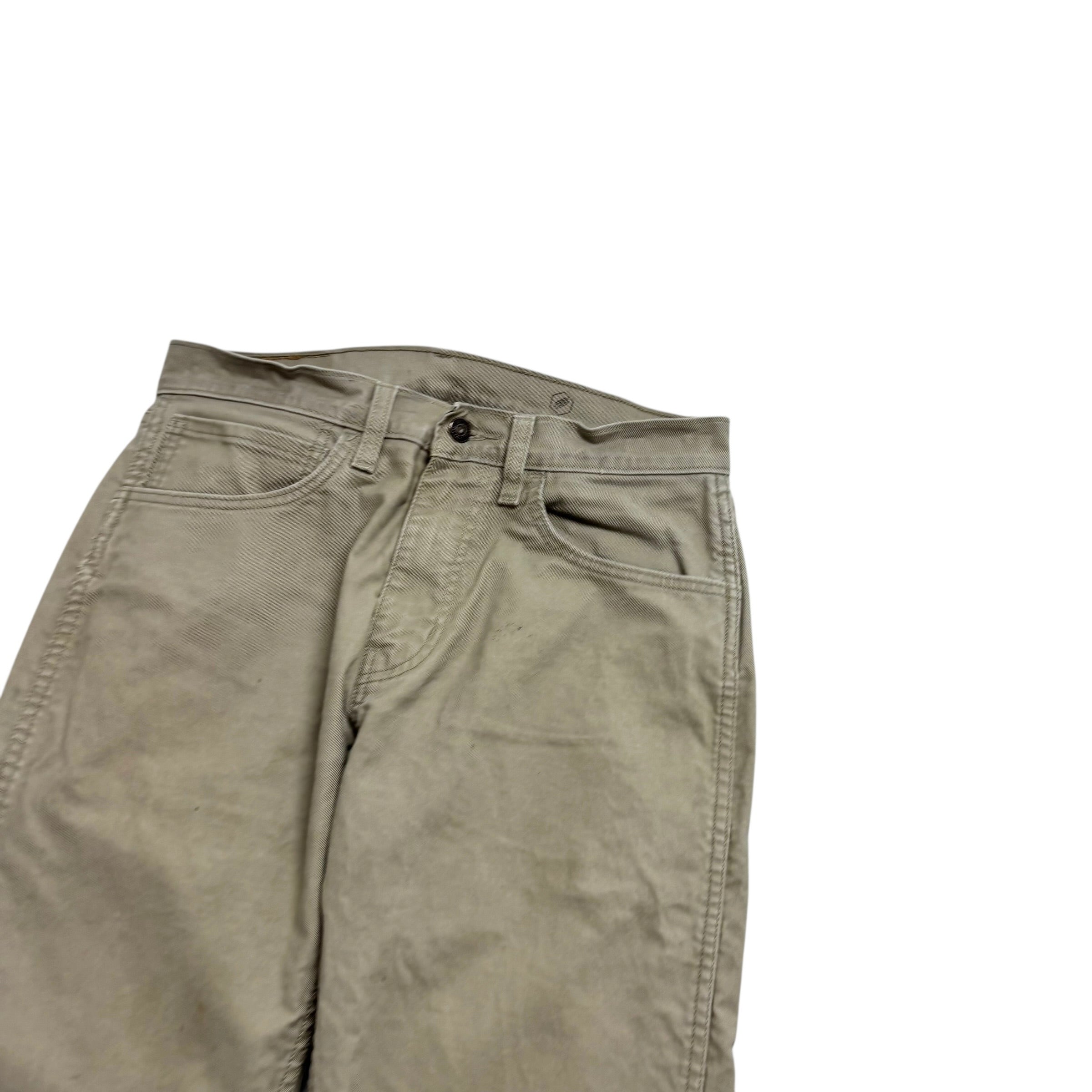 Levis Workwear Jeans W30 L29 Mens Beige Regular Straight Fit Stretch (F)