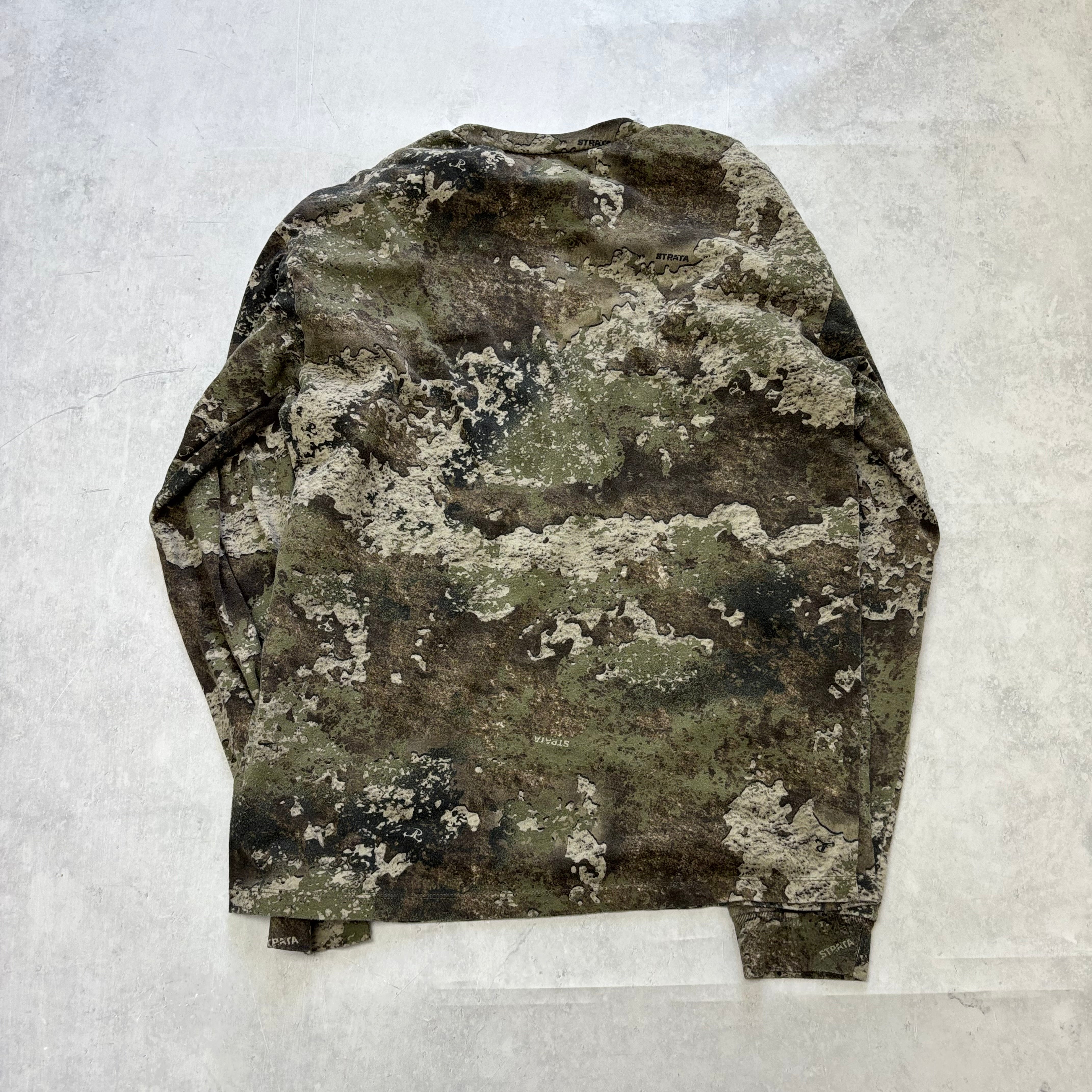 Camo T Shirt Mens Small Army Desert Y2K Woodland Camouflage (E)