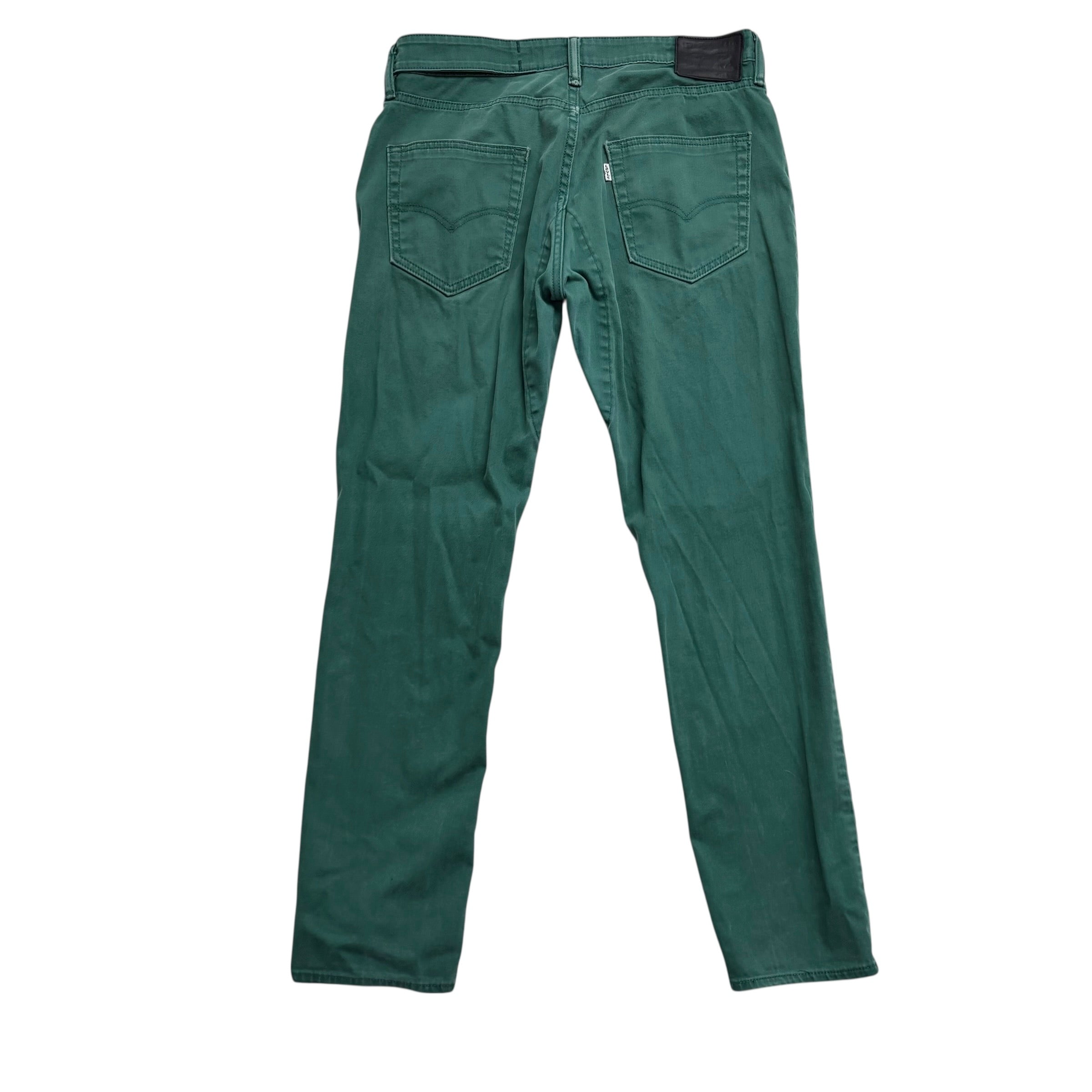 Levis 511 Commuter Trousers W34 L31 Mens Green Slim Fit Stretch Pants