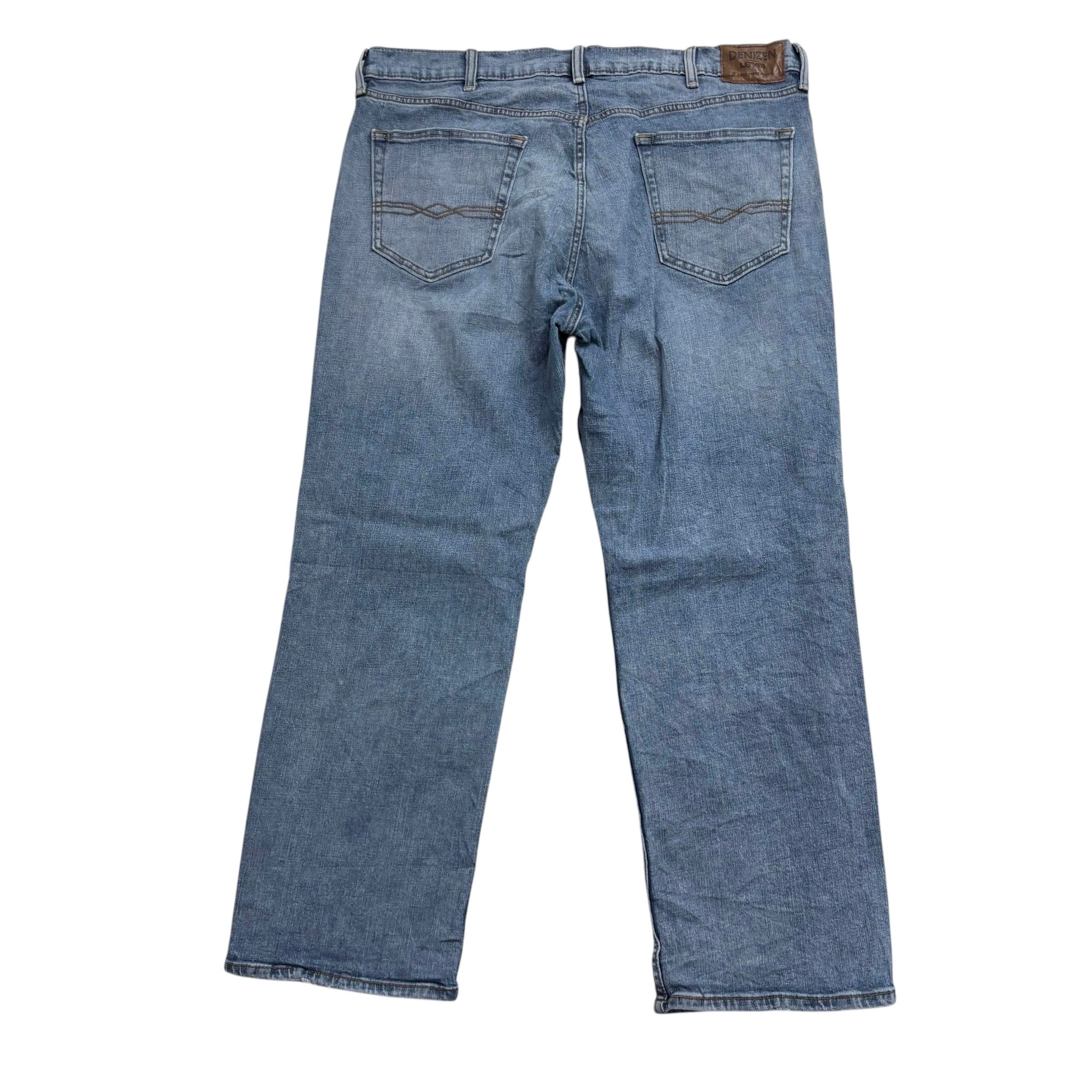 Levis Denizen Jeans W40 L30 Mens Mid Blue Relaxed Straight Fit Stretch Denim