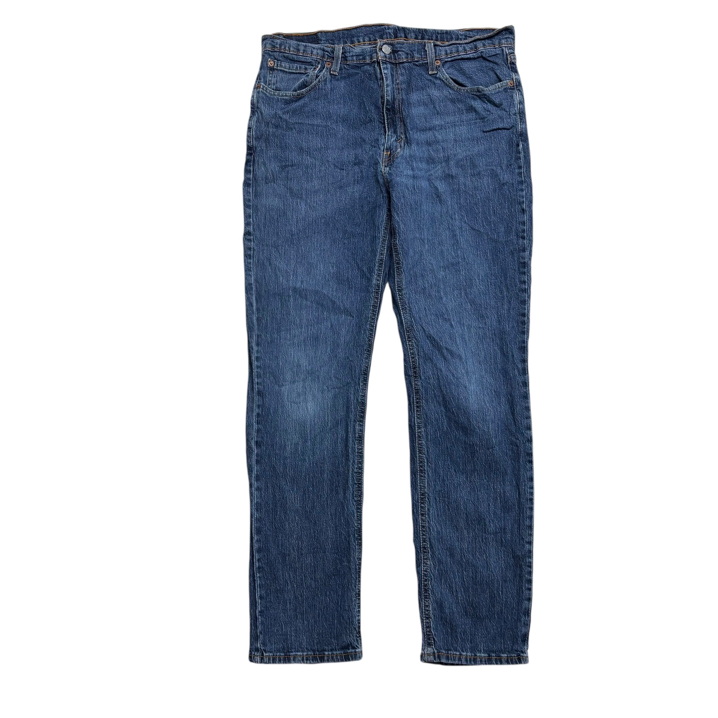 Levis 541 Jeans W36 L32 Mens Mid Blue Athletic Tapered Fit Stretch Denim (E)