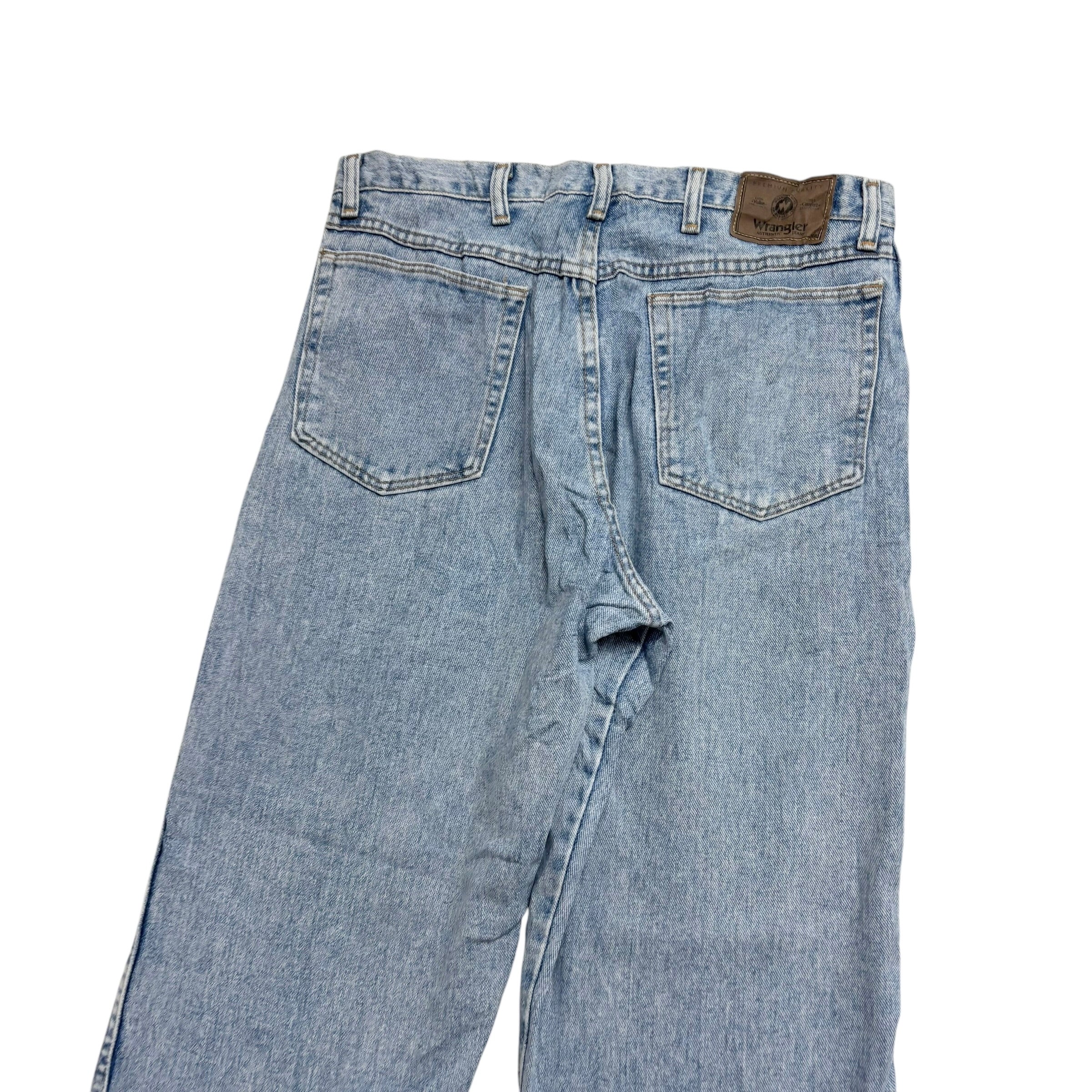 Wrangler Jeans W33 L32 Mens Light Blue Relaxed Straight Fit Vintage Denim