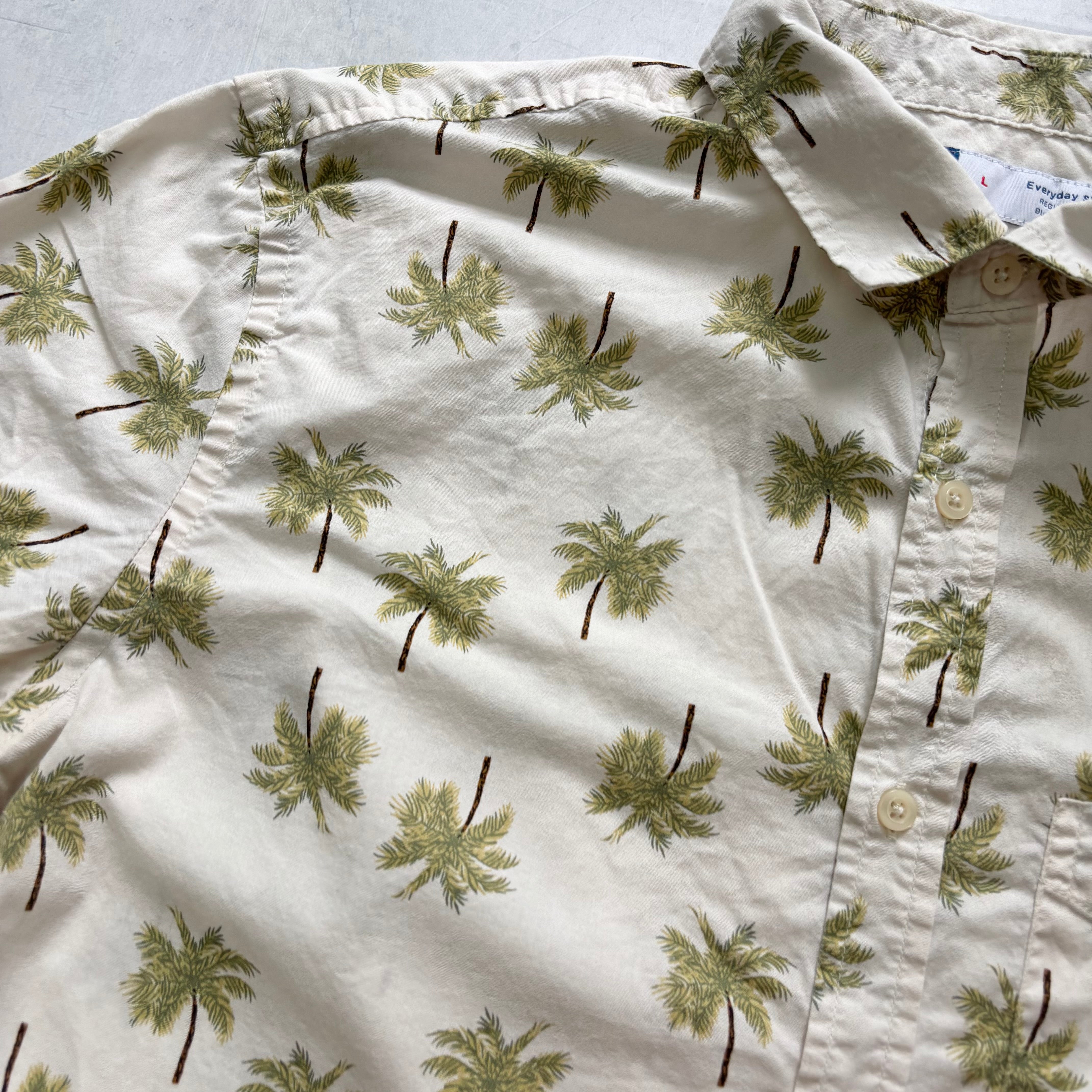 Old Navy Hawaiian Shirt Mens Large Regular Fit Short Sleeve Cotton (E)