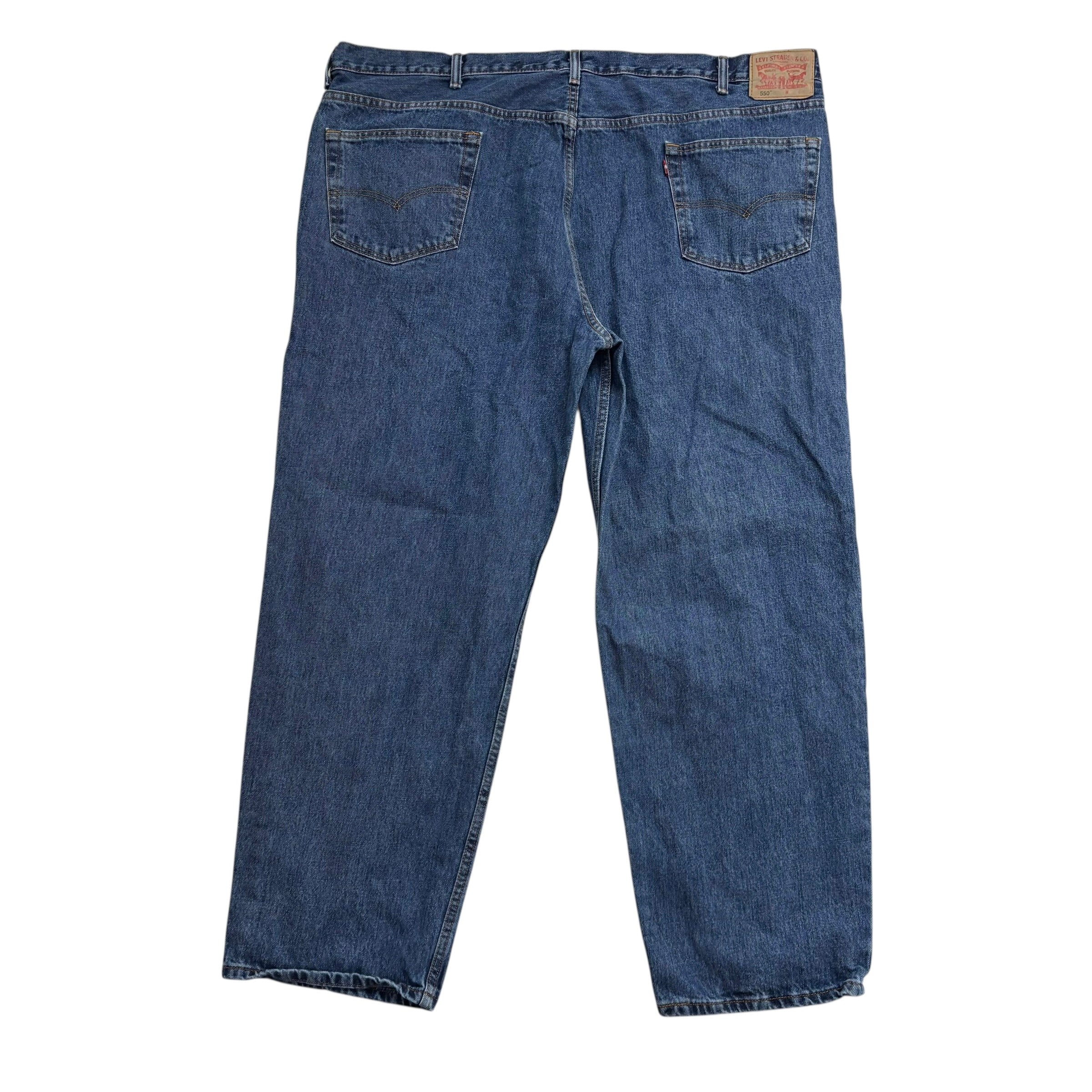 Levis 550 Jeans W50 L32 Mens Mid Blue Baggy Relaxed Straight Fit Denim (E)
