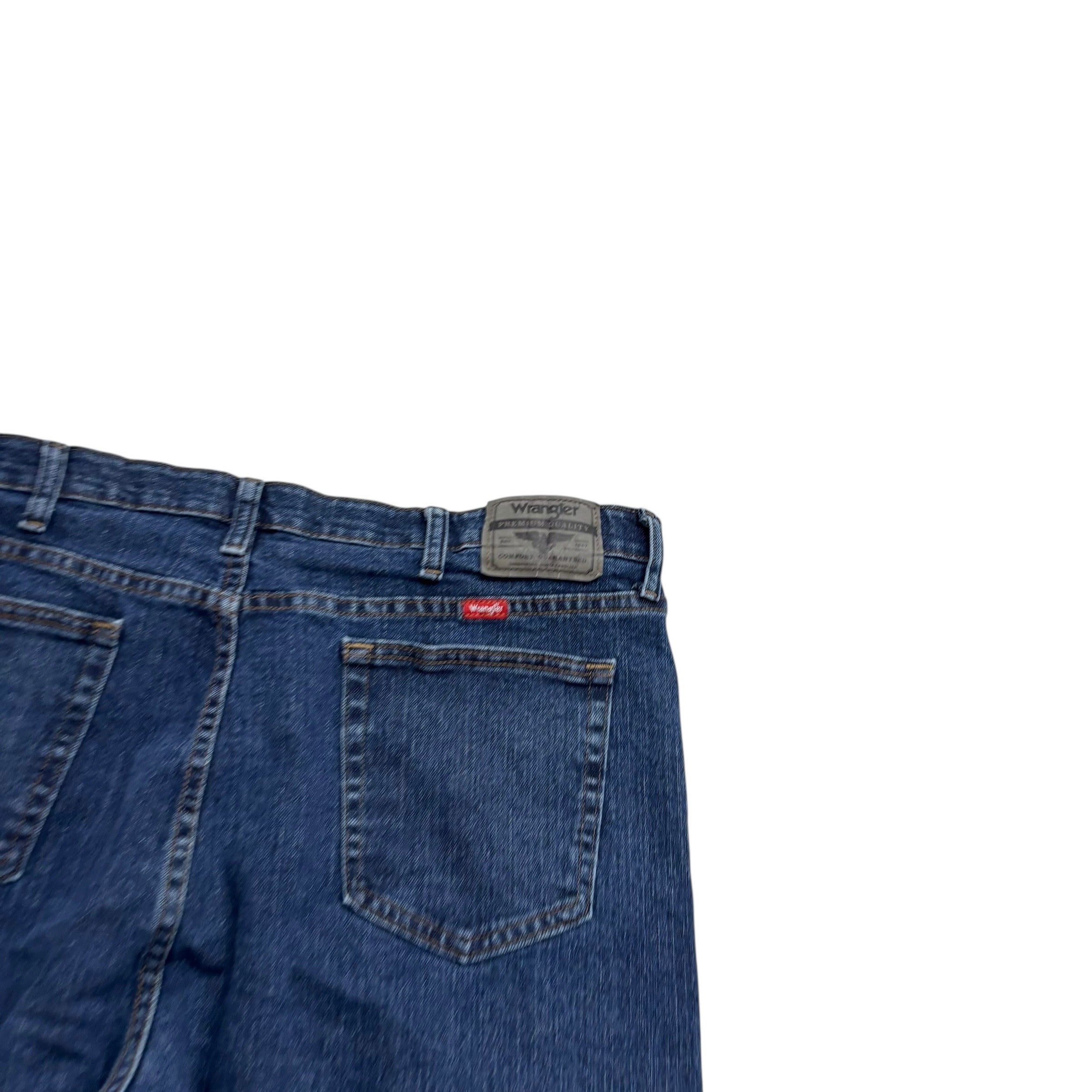 Wrangler Jeans W40 L30 Mens Dark Blue Regular Straight Fit Stretch Denim