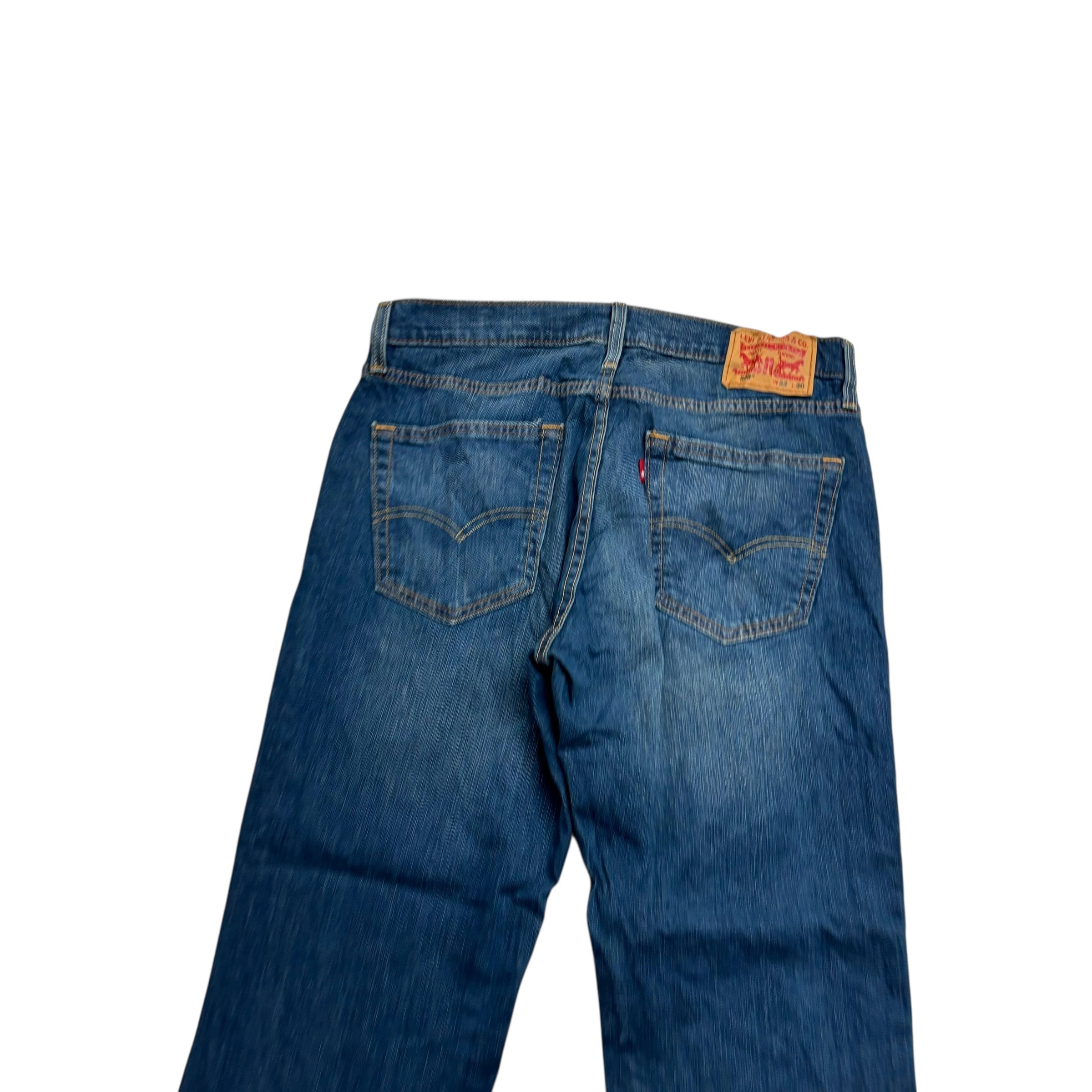 Levis 559 Jeans W32 L30 Mens Dark Blue Relaxed Straight Fit Stretch Denim (E)