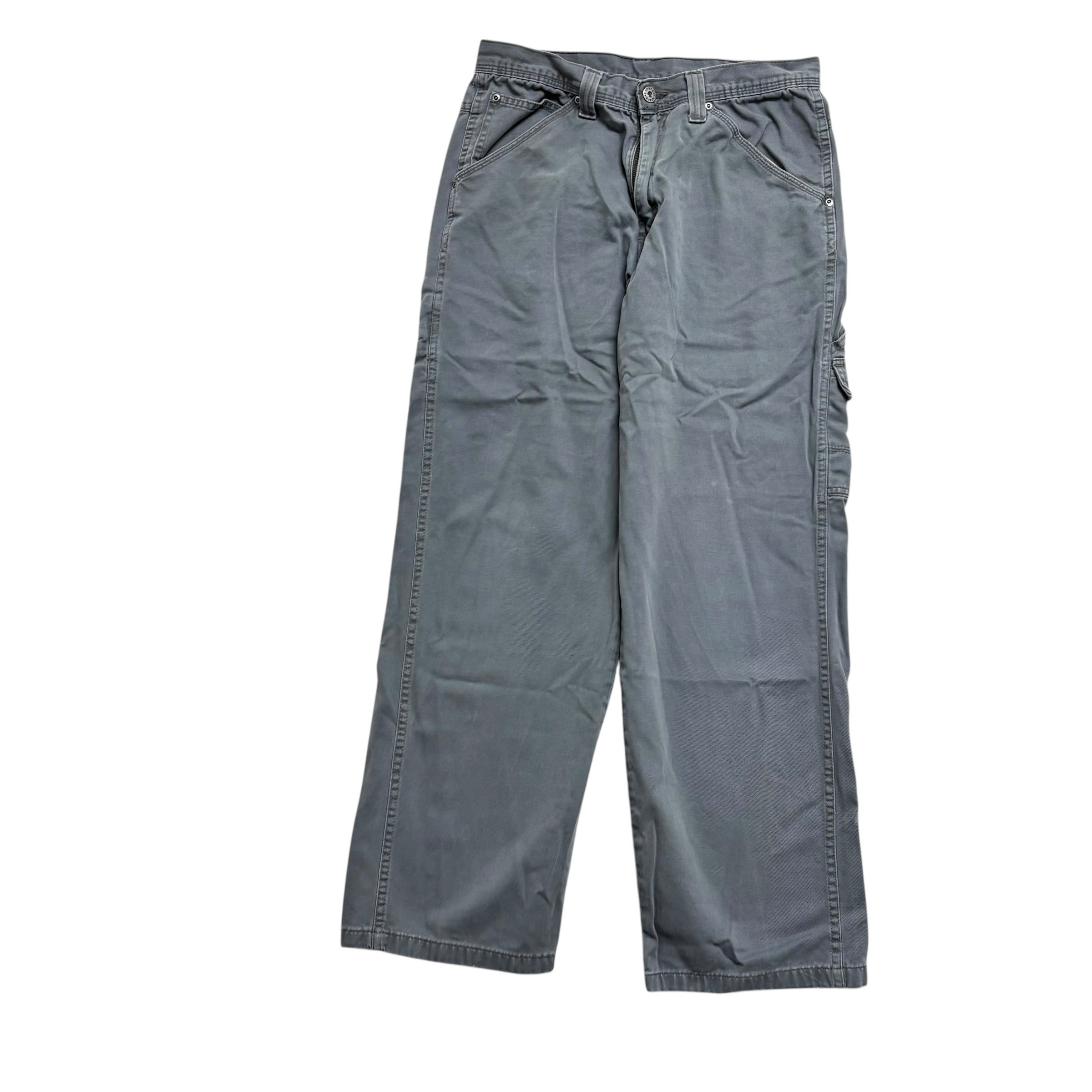 Wrangler Carpenter Trousers W30 L30 Mens Grey Baggy Relaxed Fit Vintage Pant (E)
