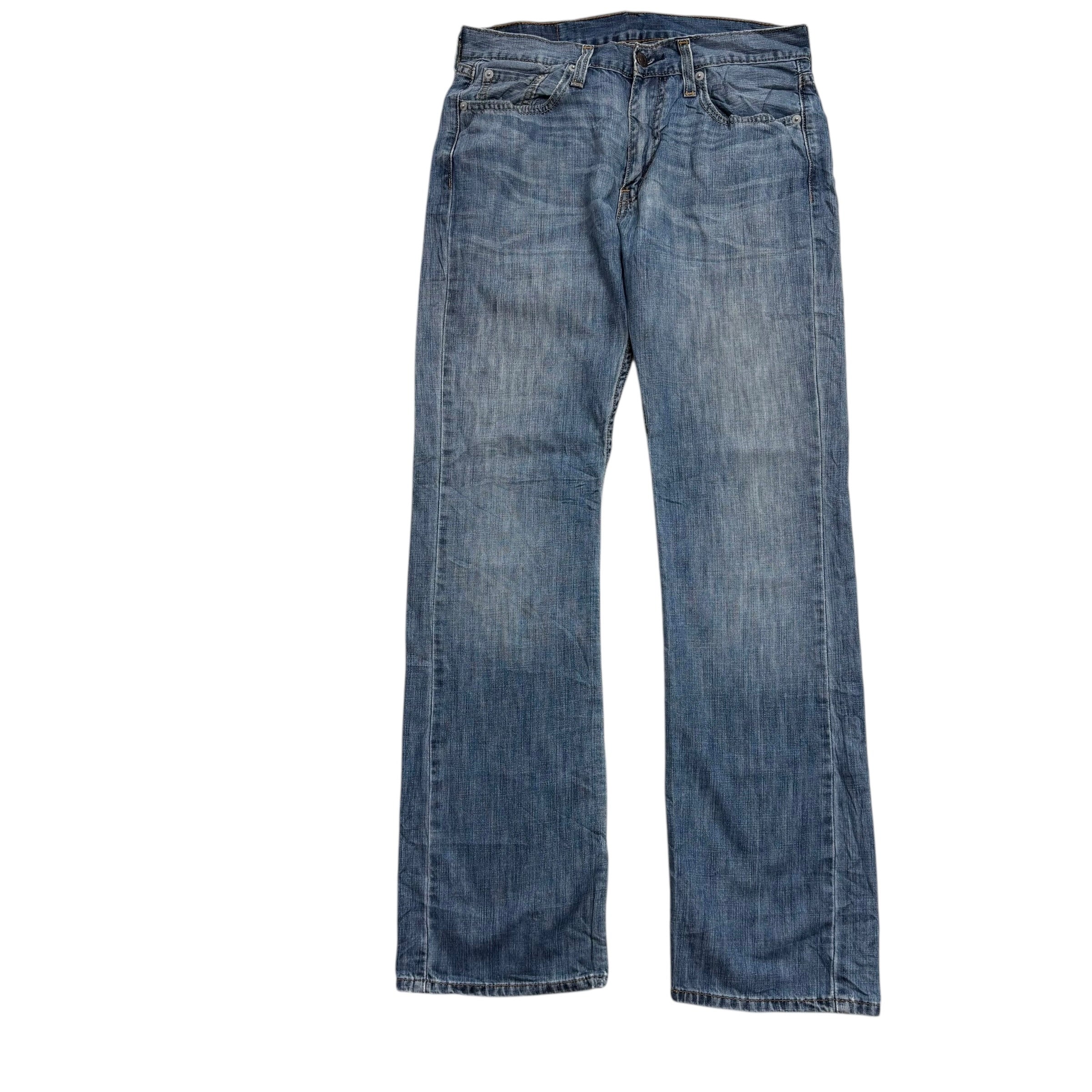 Levis 527 Jeans W30 L32 Mens Mid Blue Slim Bootcut Fit Denim (E)