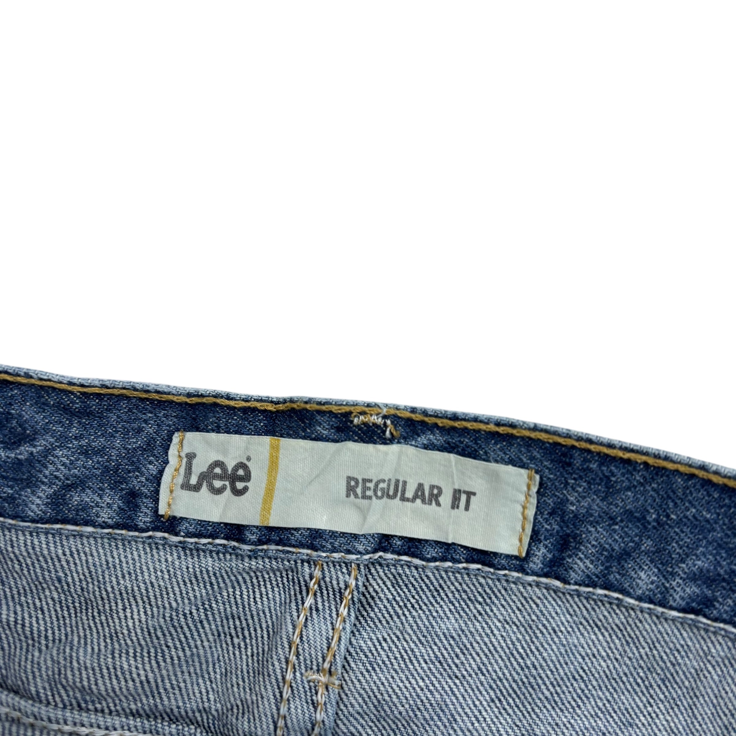 Lee Jeans W42 L30 Mens Mid Blue Regular Straight Fit Vintage Denim (E)