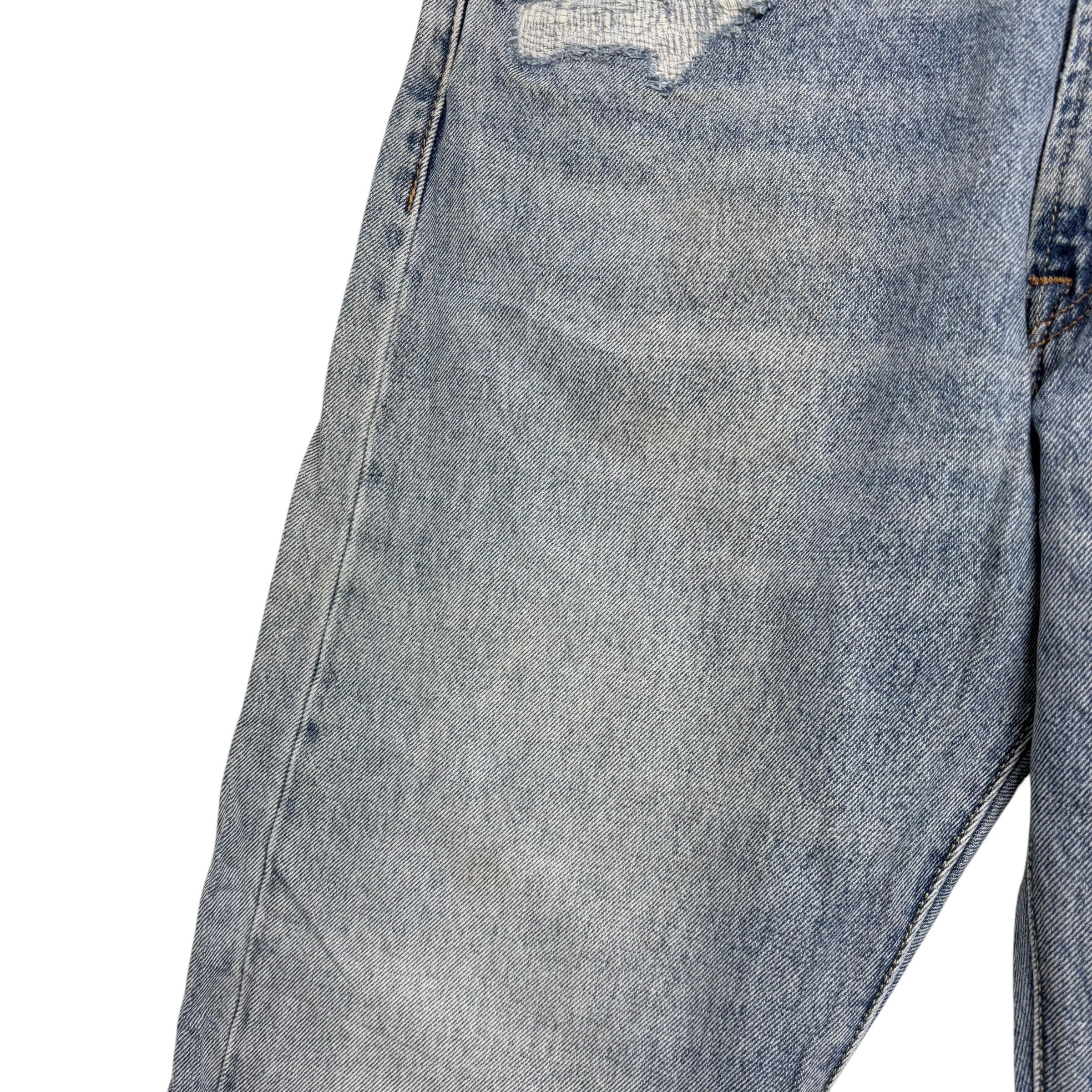 Levis 551Z Jeans W34 L32 Mens Light Blue Regular Straight Fit Premium Denim (F)