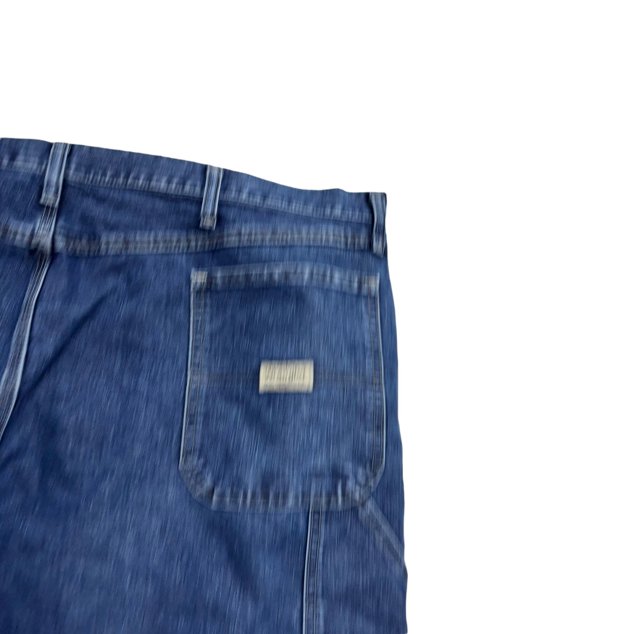 Wrangler Carpenter Jeans W46 L30 Mens Dark Blue Baggy Relaxed Fit Denim (E)