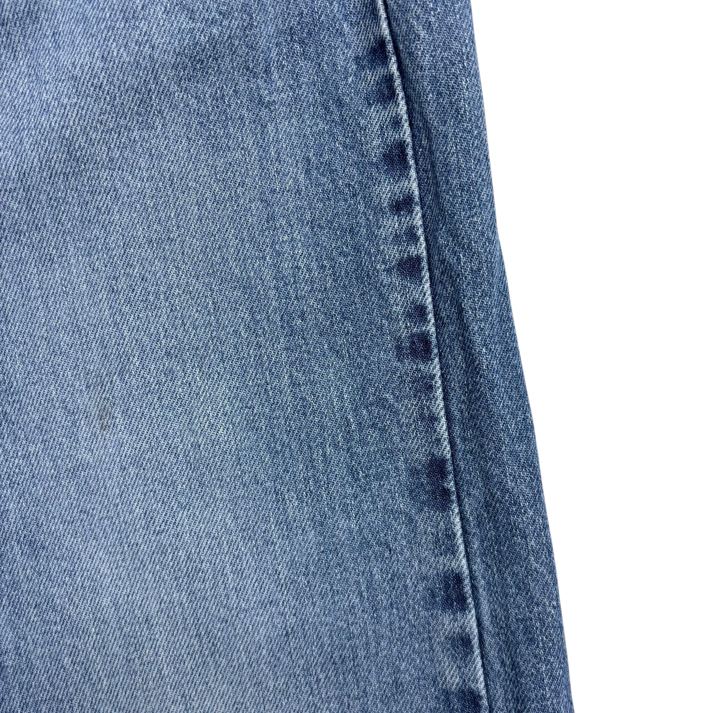 Levis 505 Jeans W40 L34 Mens Mid Blue Regular Straight Fit Stretch Denim