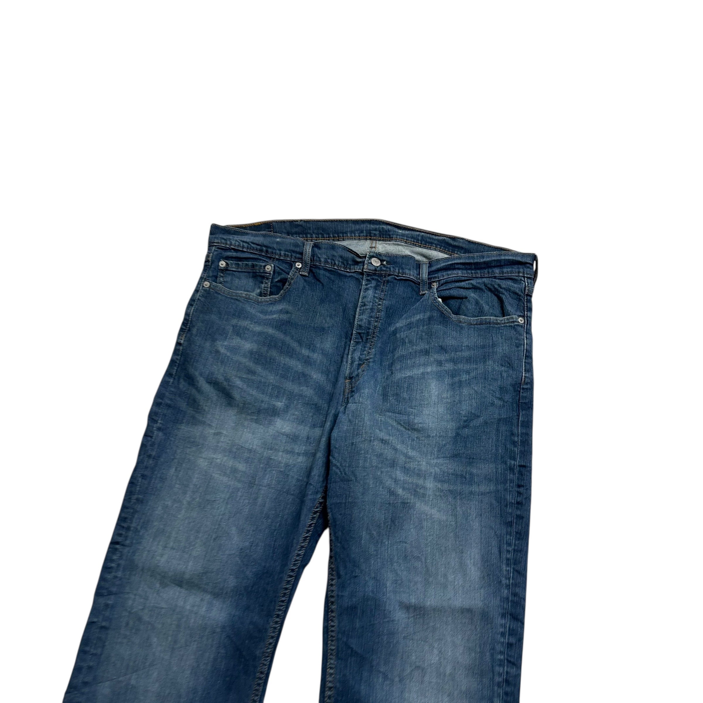 Levis 559 Jeans W42 L30 Mens Dark Blue Relaxed Straight Fit Stretch Denim (E)