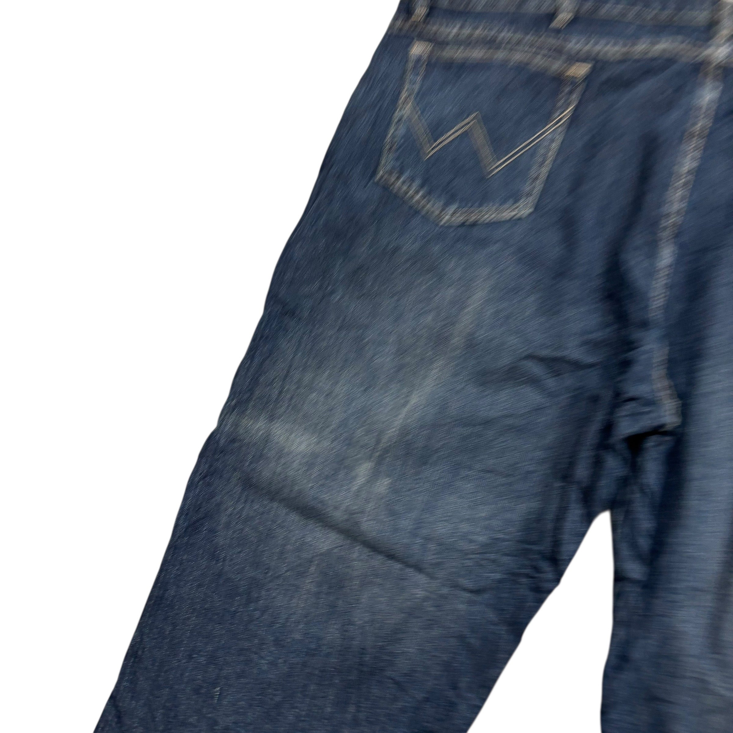 Wrangler Jeans W48 L30 Mens Dark Blue Relaxed Straight Fit Baggy Denim