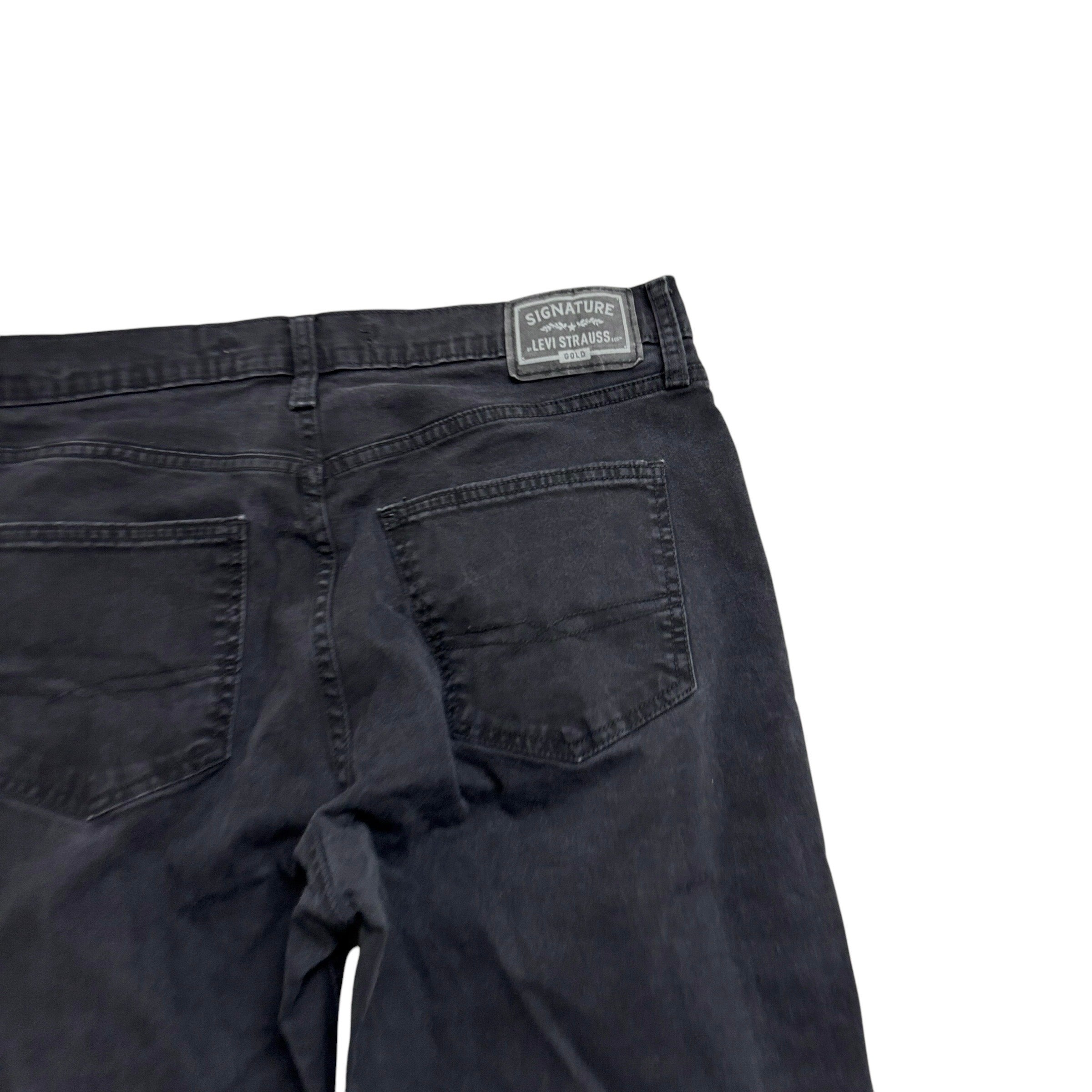 Levis Signature Jeans W34 L30 Mens Black Athletic Fit Stretch Denim