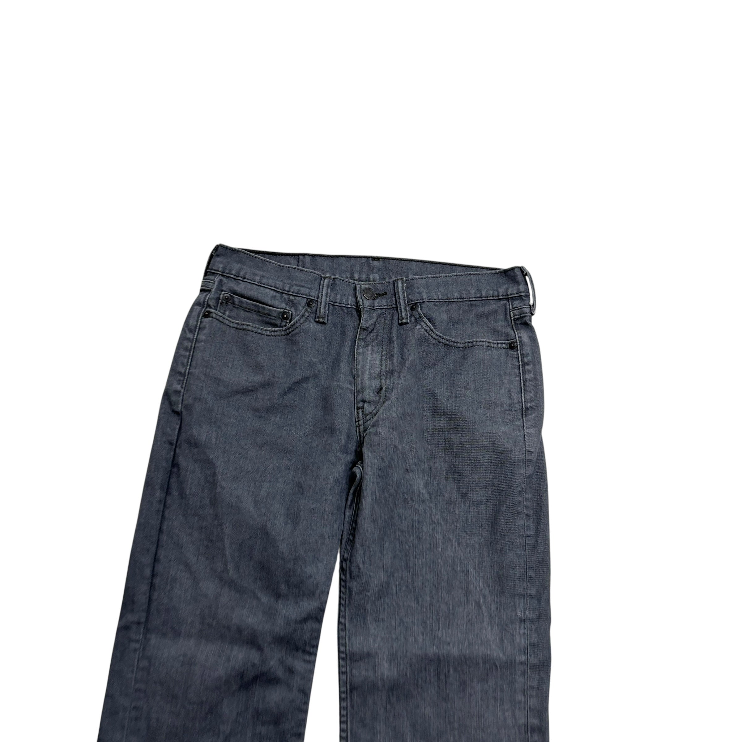Levis 514 Jeans W32 L30 Mens Grey Regular Straight Fit Stretch Denim (E)