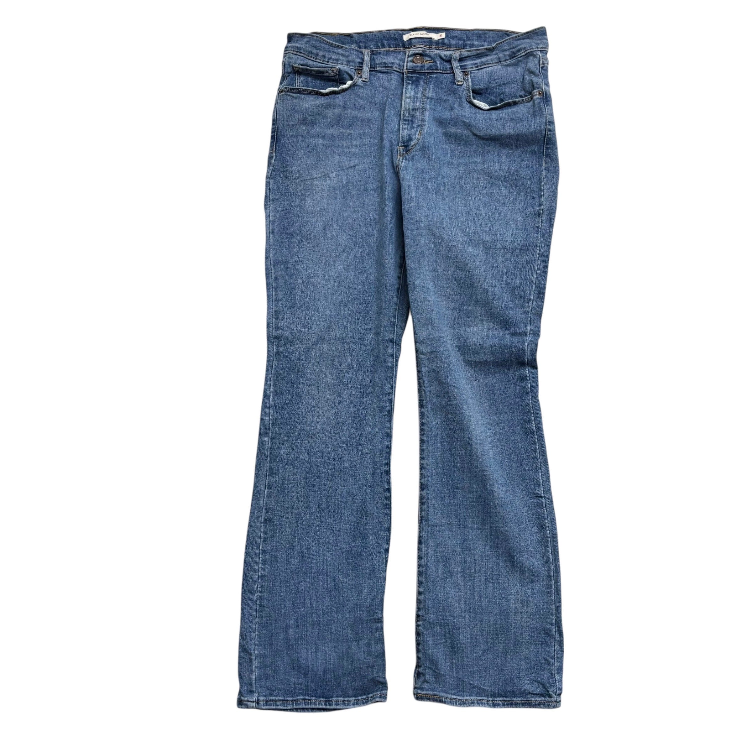 Levis Jeans W31 L30 Womens Classic Bootcut Mid Blue Stretch Denim