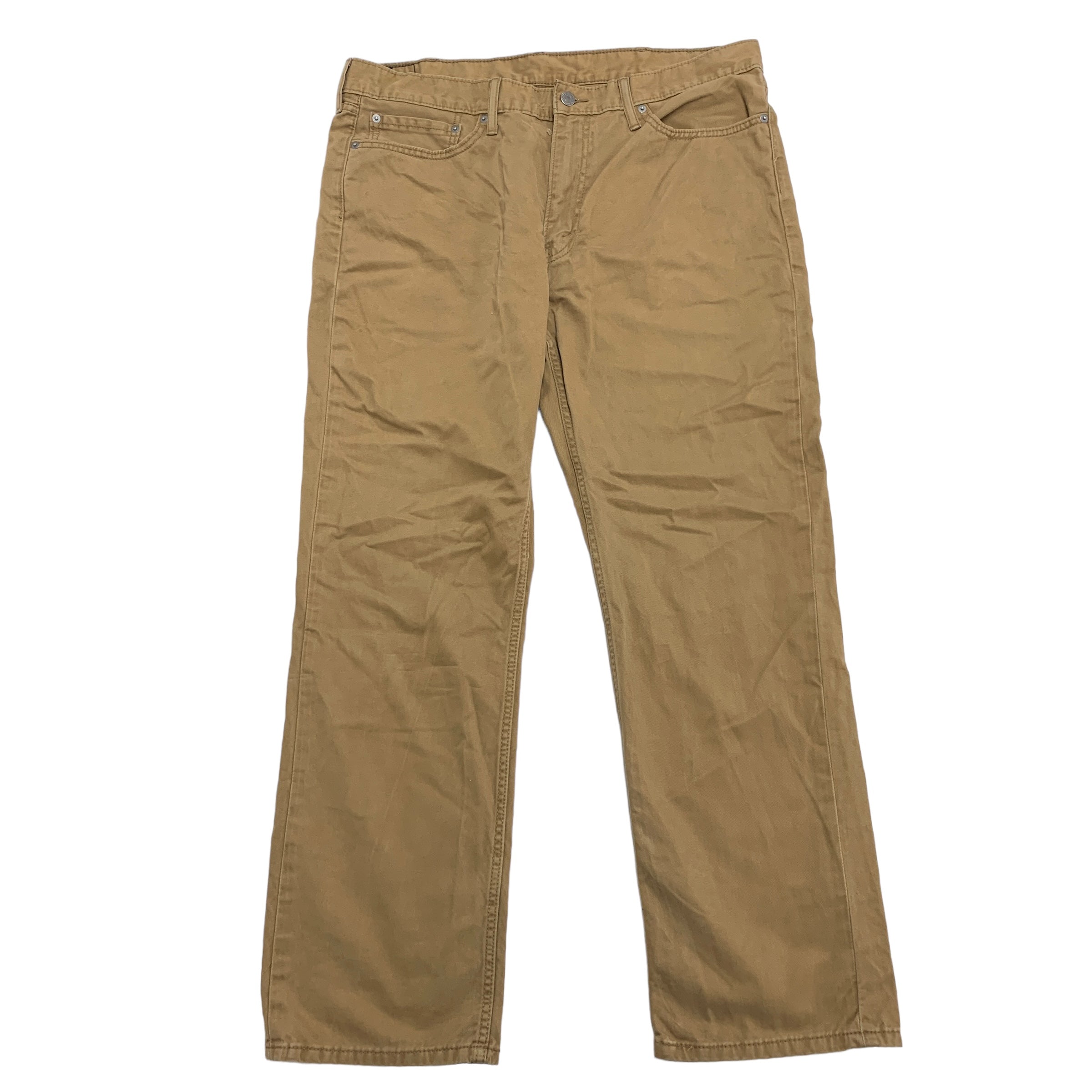 Levis 514 Trousers W38 L30 Mens Brown Chino Straight Fit Cotton