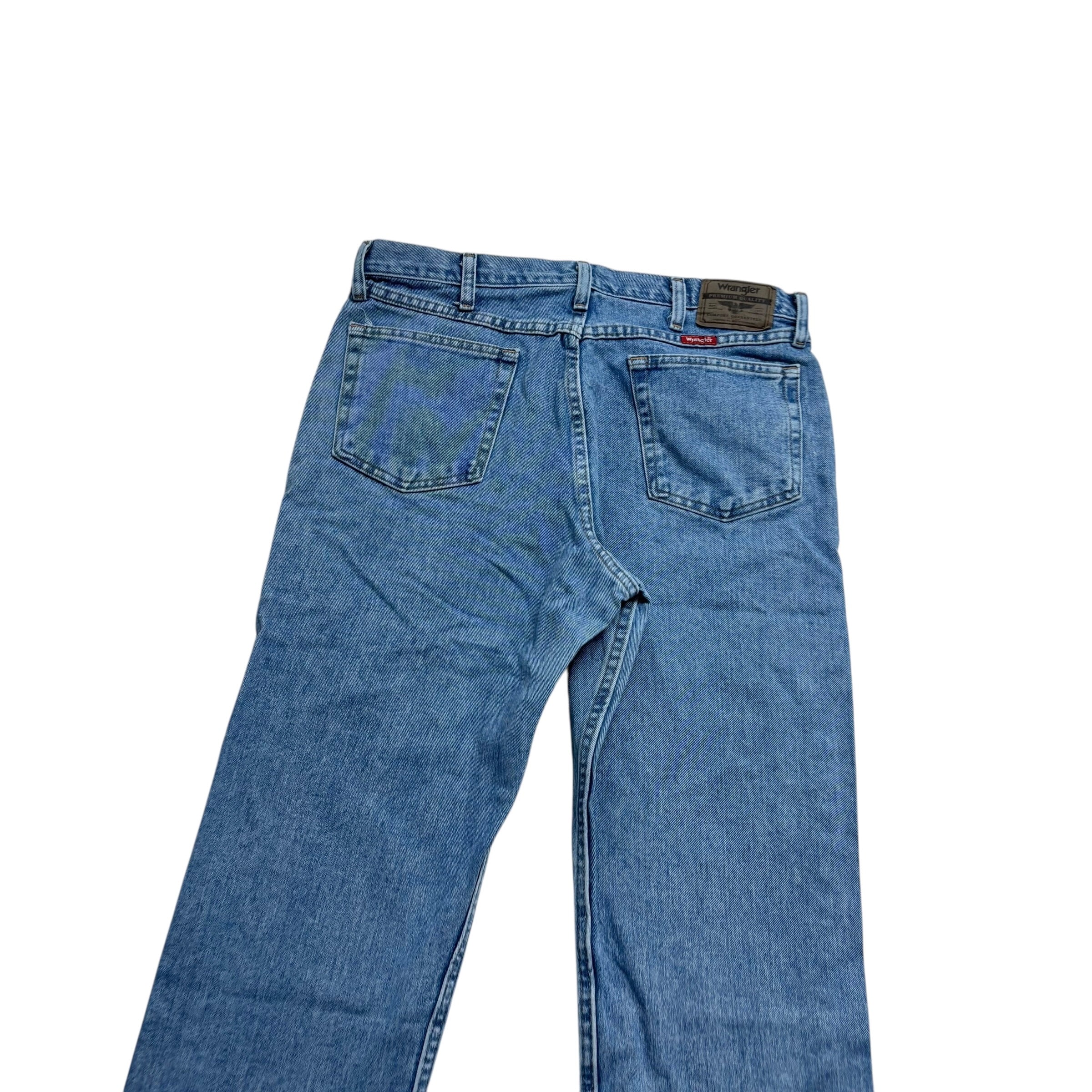 Wrangler Jeans W36 L30 Mens Light Blue Baggy Relaxed Straight Fit Denim (E)