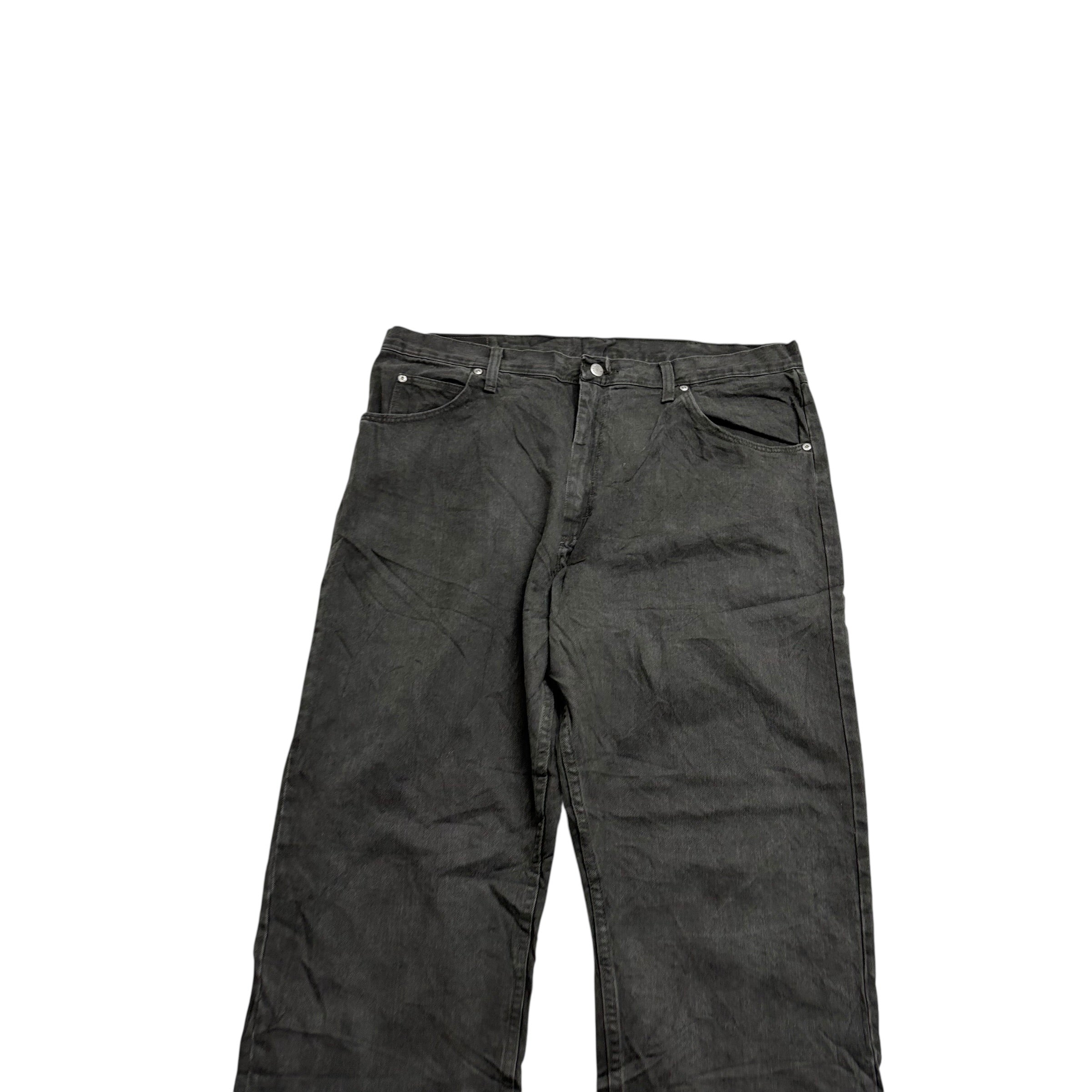 Wrangler Jeans W40 L32 Mens Olive Green Relaxed Straight Fit Baggy Denim (E)