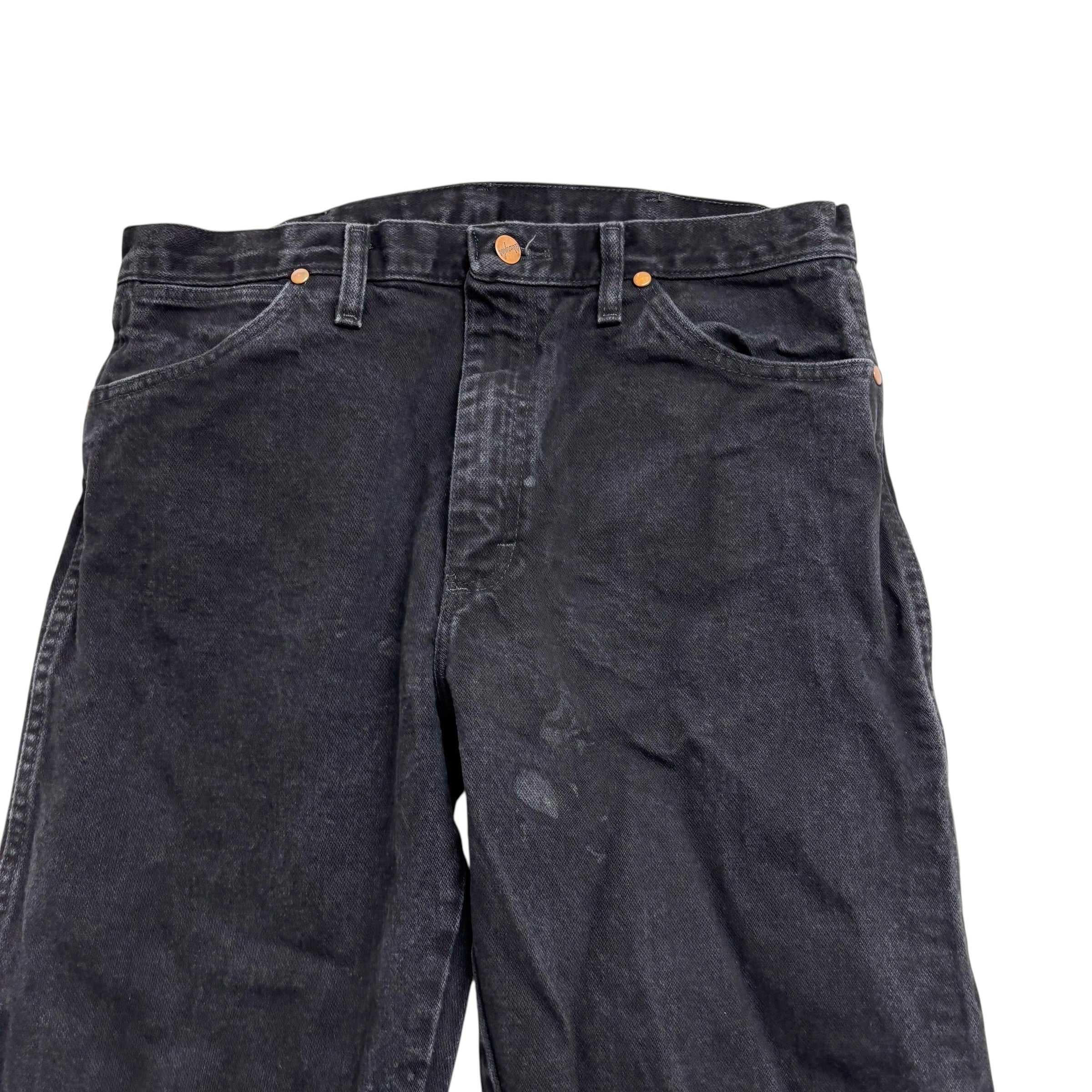 Wrangler Jeans Cowboy Cut W33 L33 Mens Black 13MWZ Original Fit Denim (F)