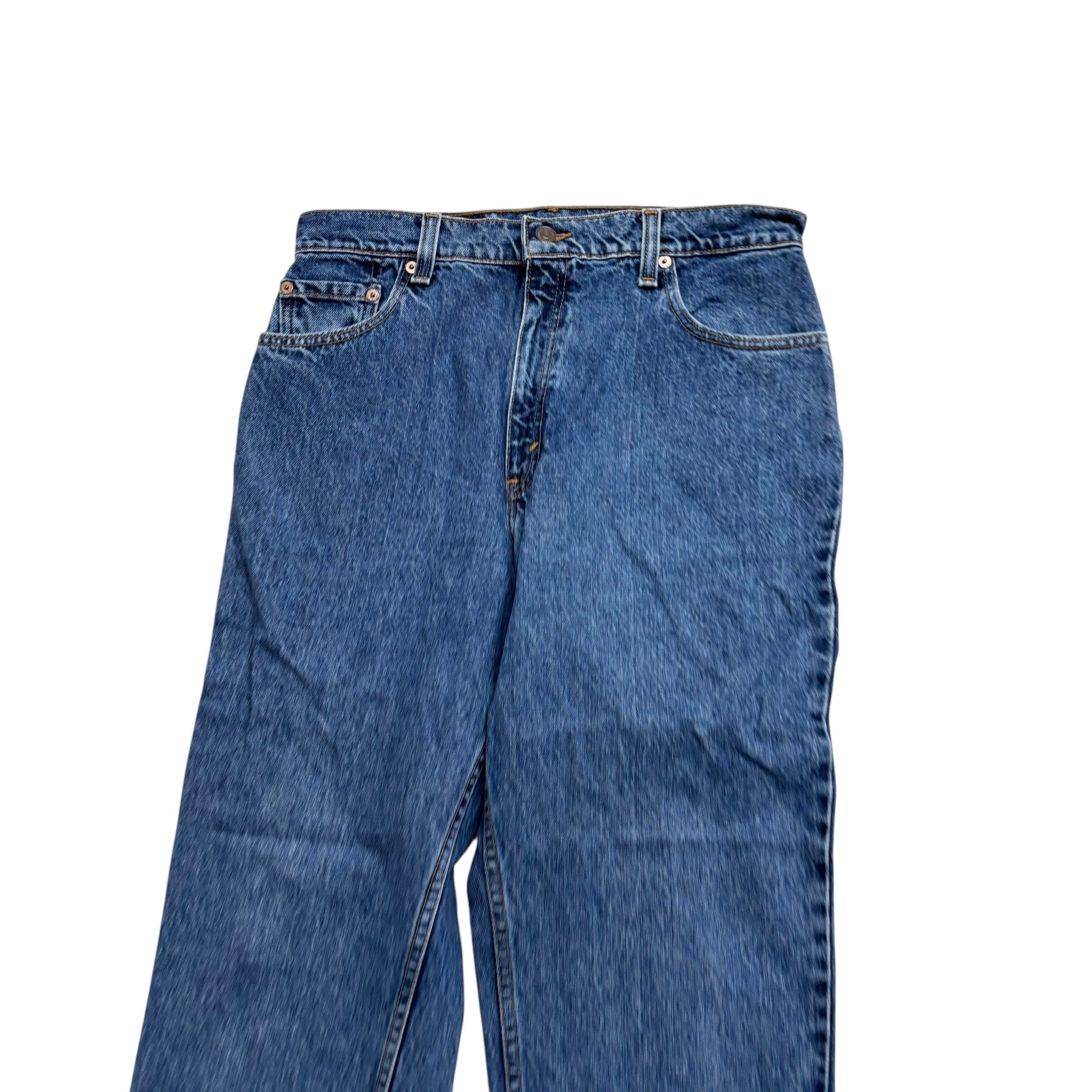 Levis 551 Jeans W30 L29 Womens Mid Blue Relaxed Taper USA Made Vintage