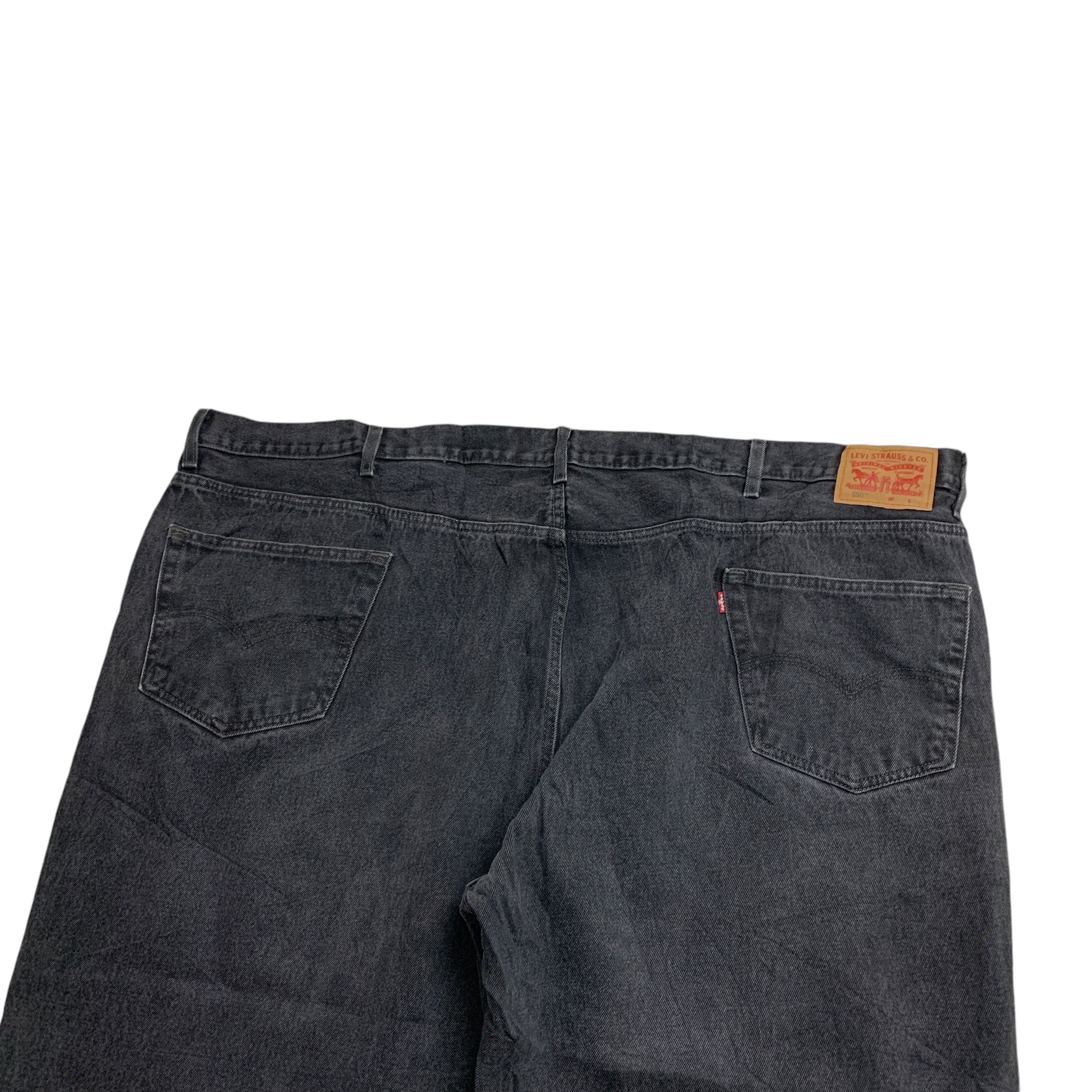 Levis 550 Jeans W56 L26 Mens Black Baggy Relaxed Straight Fit Denim