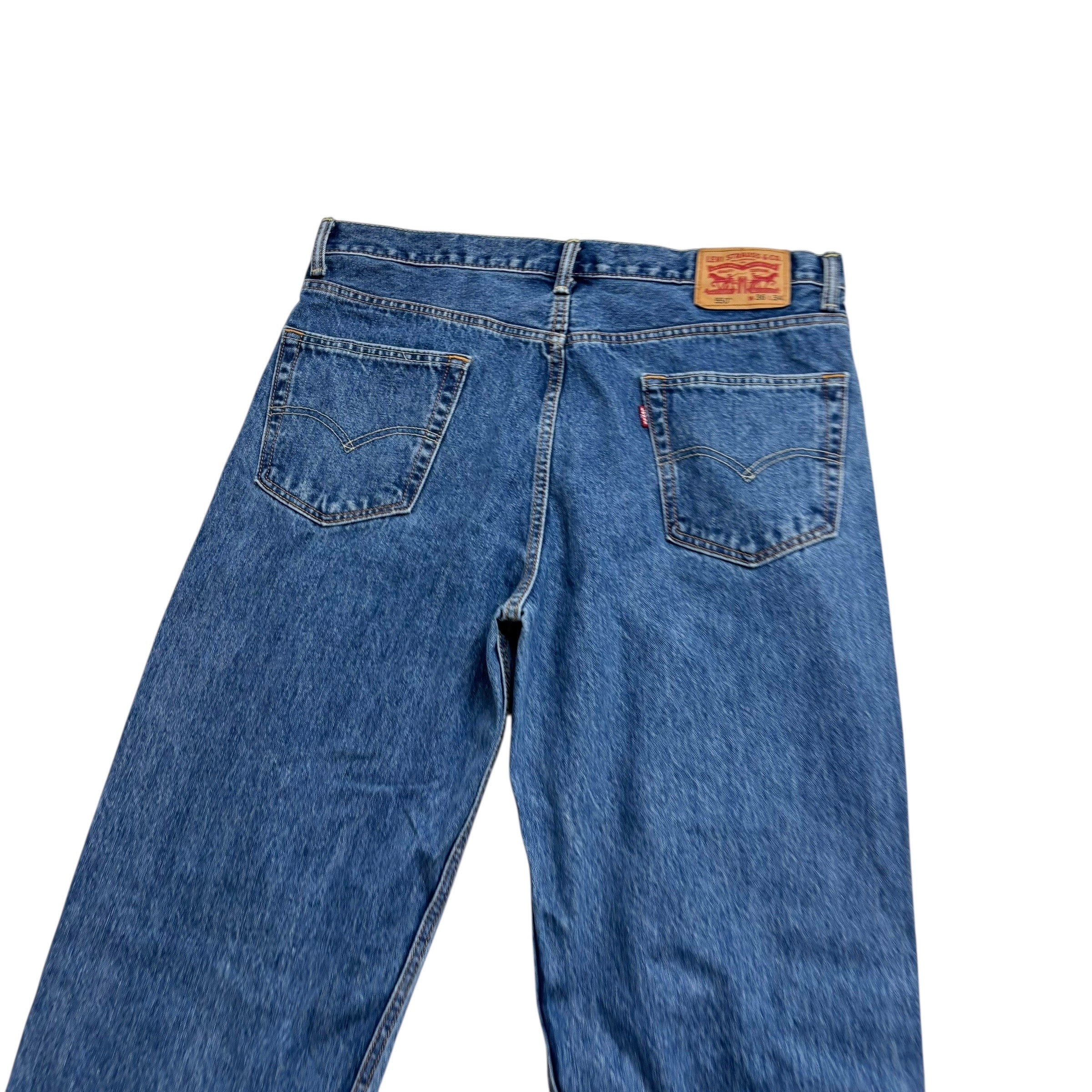 Levis 550 Jeans W36 L34 Mens Mid Blue Baggy Relaxed Straight Fit Denim (E)