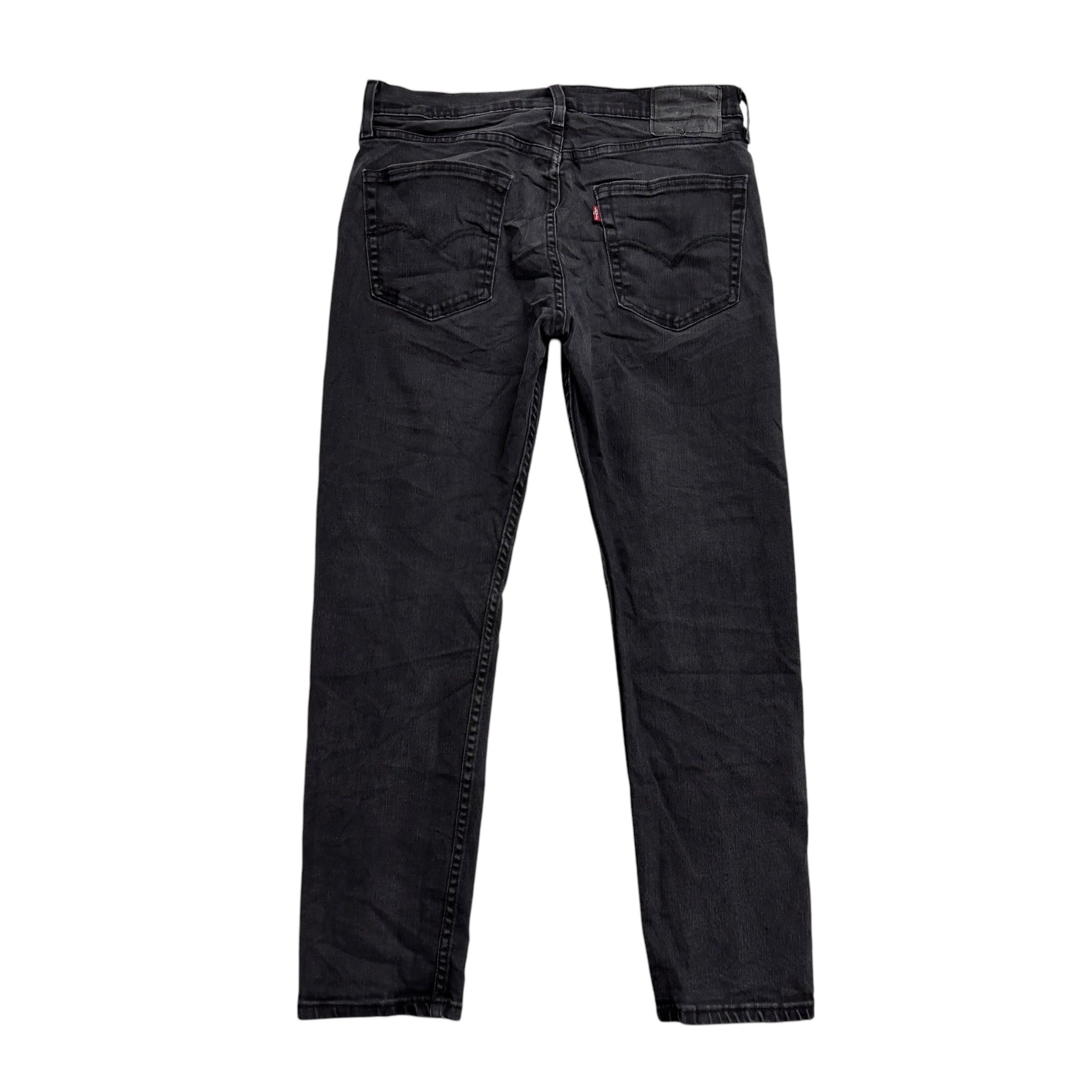 Levis 502 Jeans W32 L30 Mens Black Regular Tapered Fit Stretch Denim