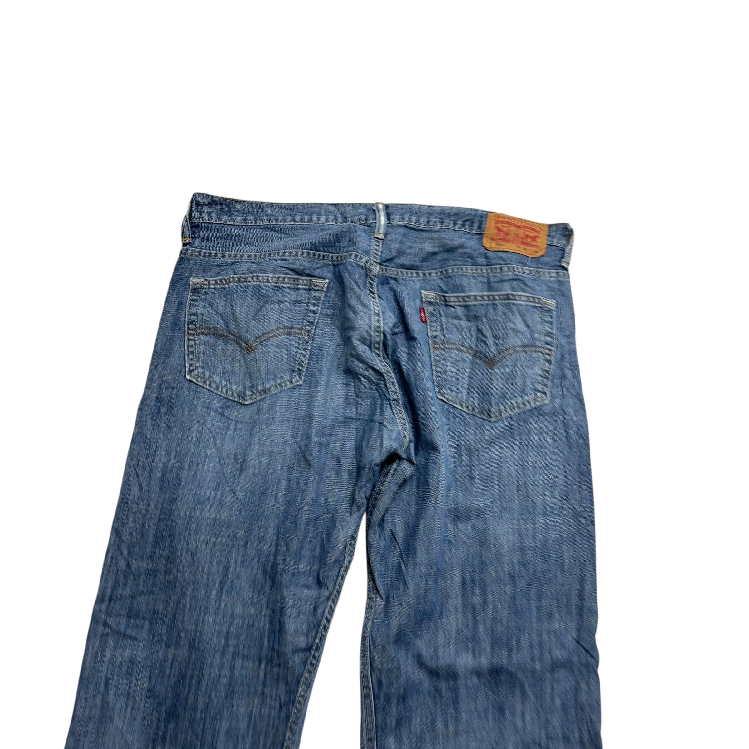 Levis 569 Jeans W36 L33 Mens Silver Blue Baggy Relaxed Straight Fit Denim