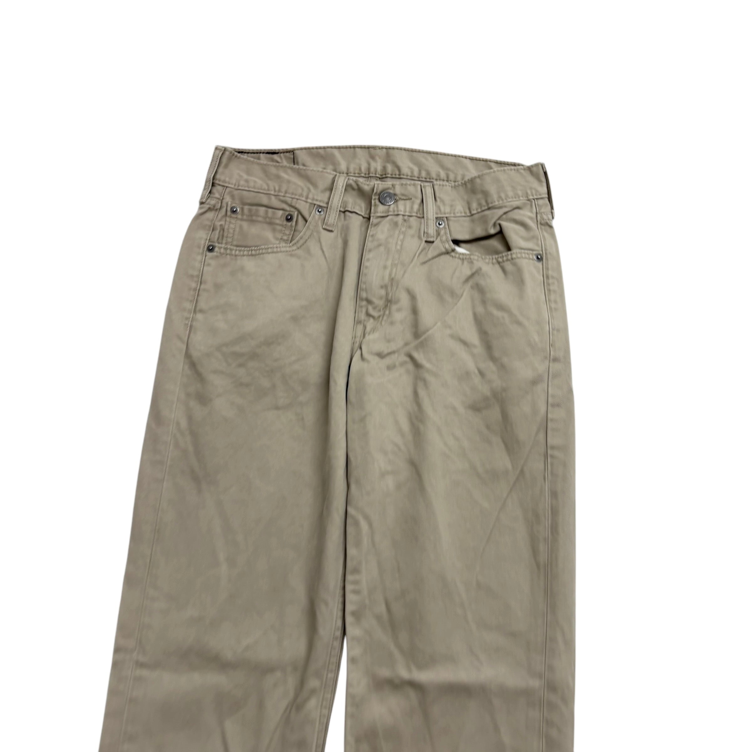 Levis 514 Chino Trousers W30 L32 Mens Beige Cream Regular Straight Pants (E)