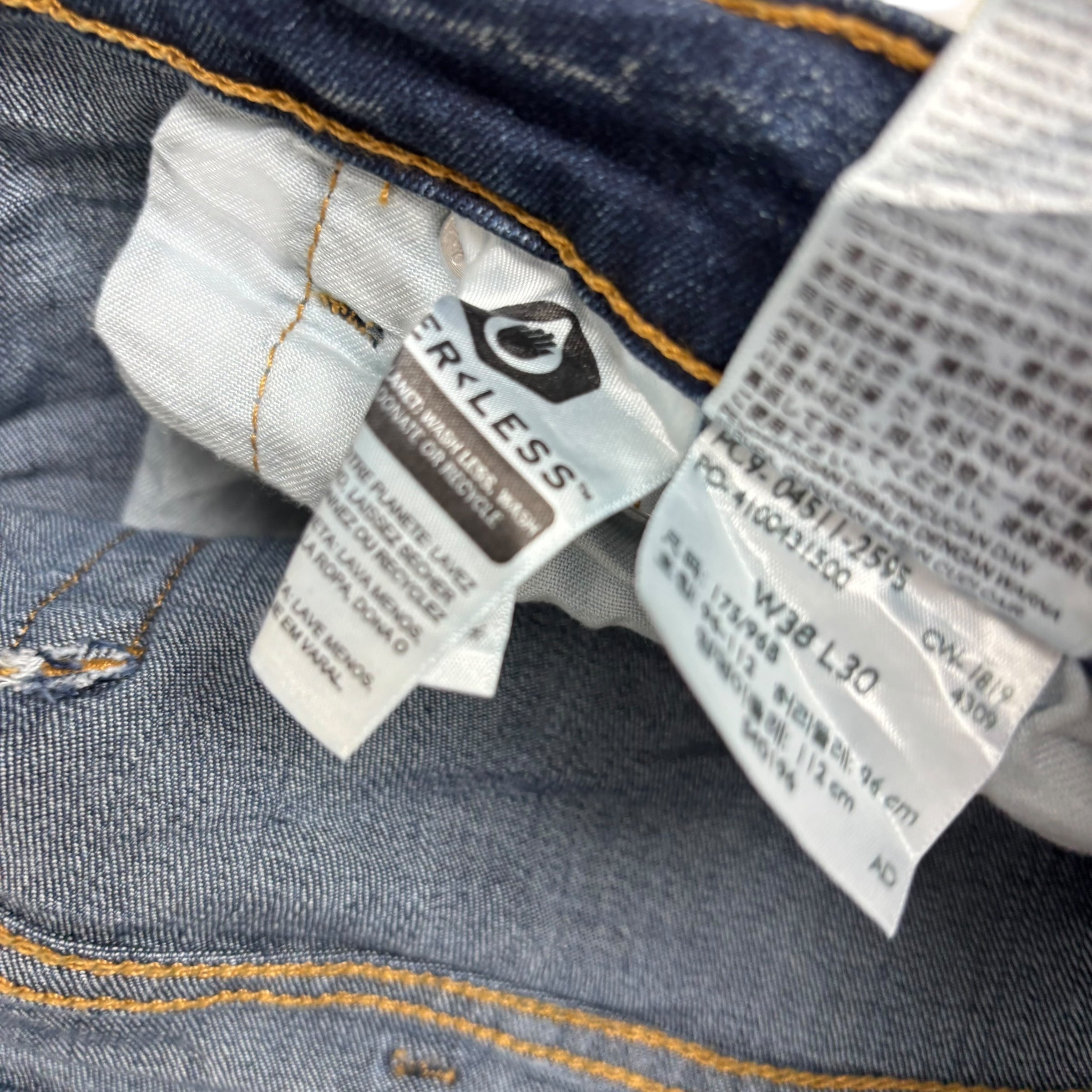 Levis 511 Jeans W38 L30 Mens Mid Blue Slim Fit Stretch Denim (E)